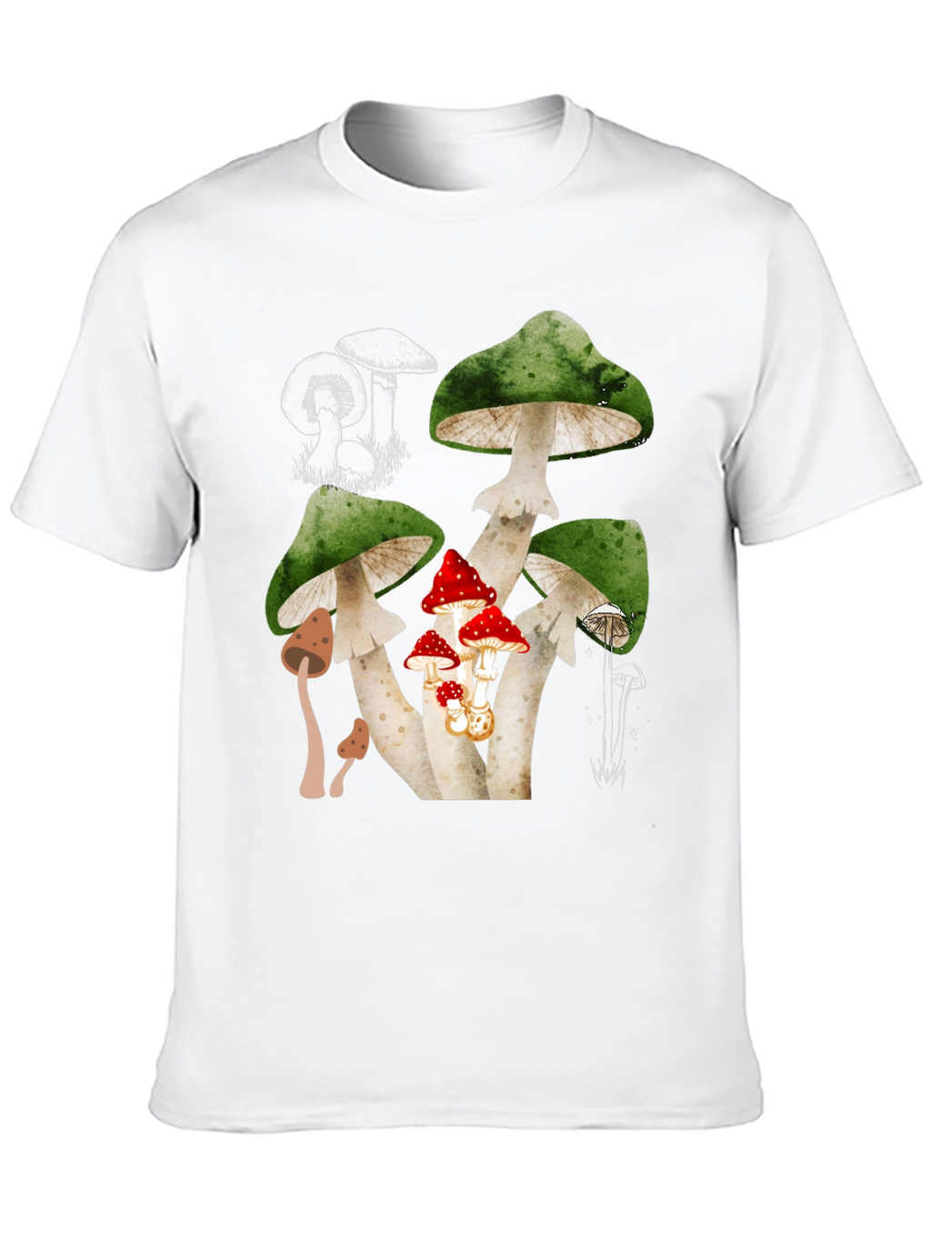 Mushroom Graphic Tee - Unique Nature Design