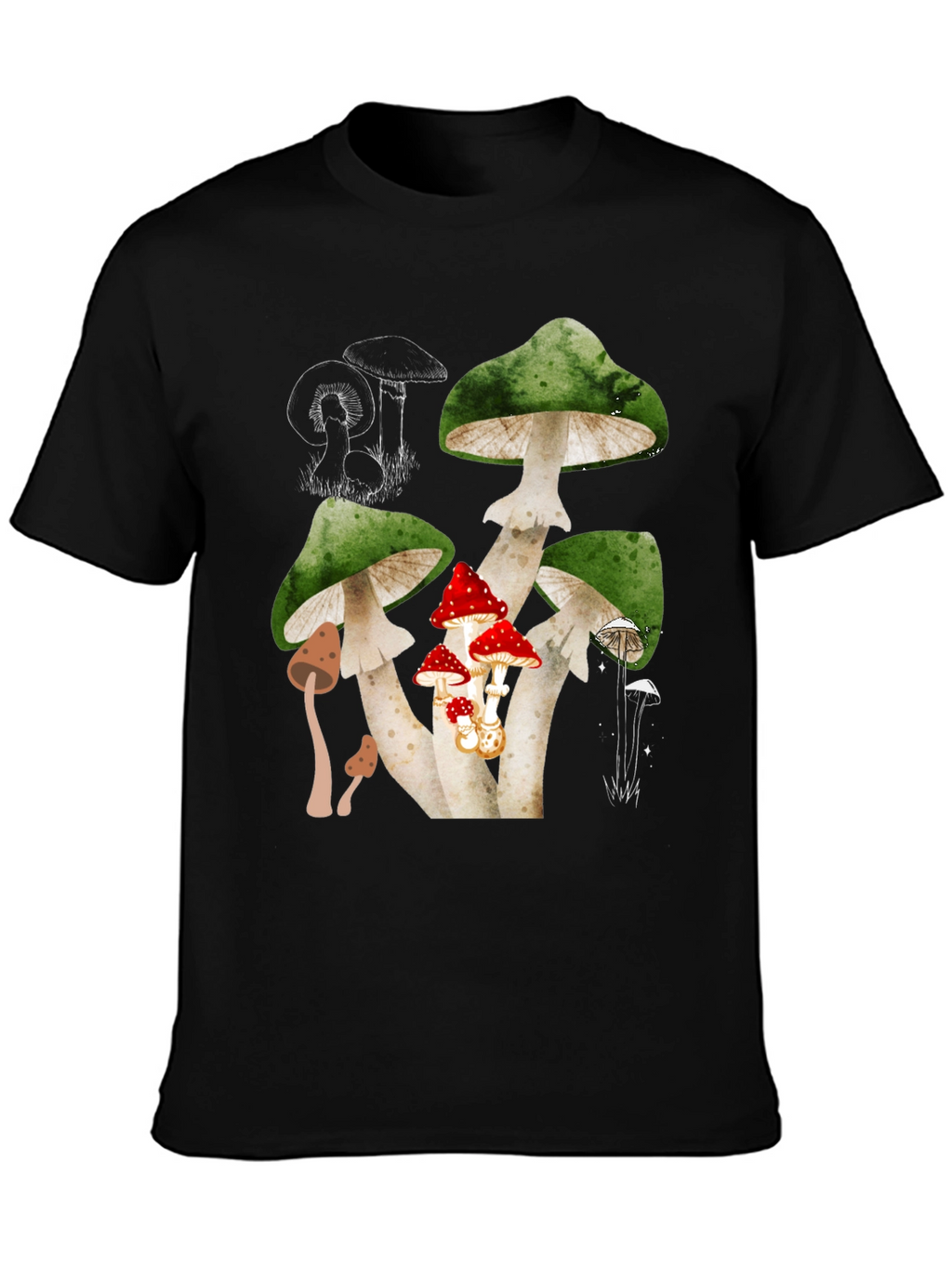 Mushroom Graphic Tee - Unique Nature Design
