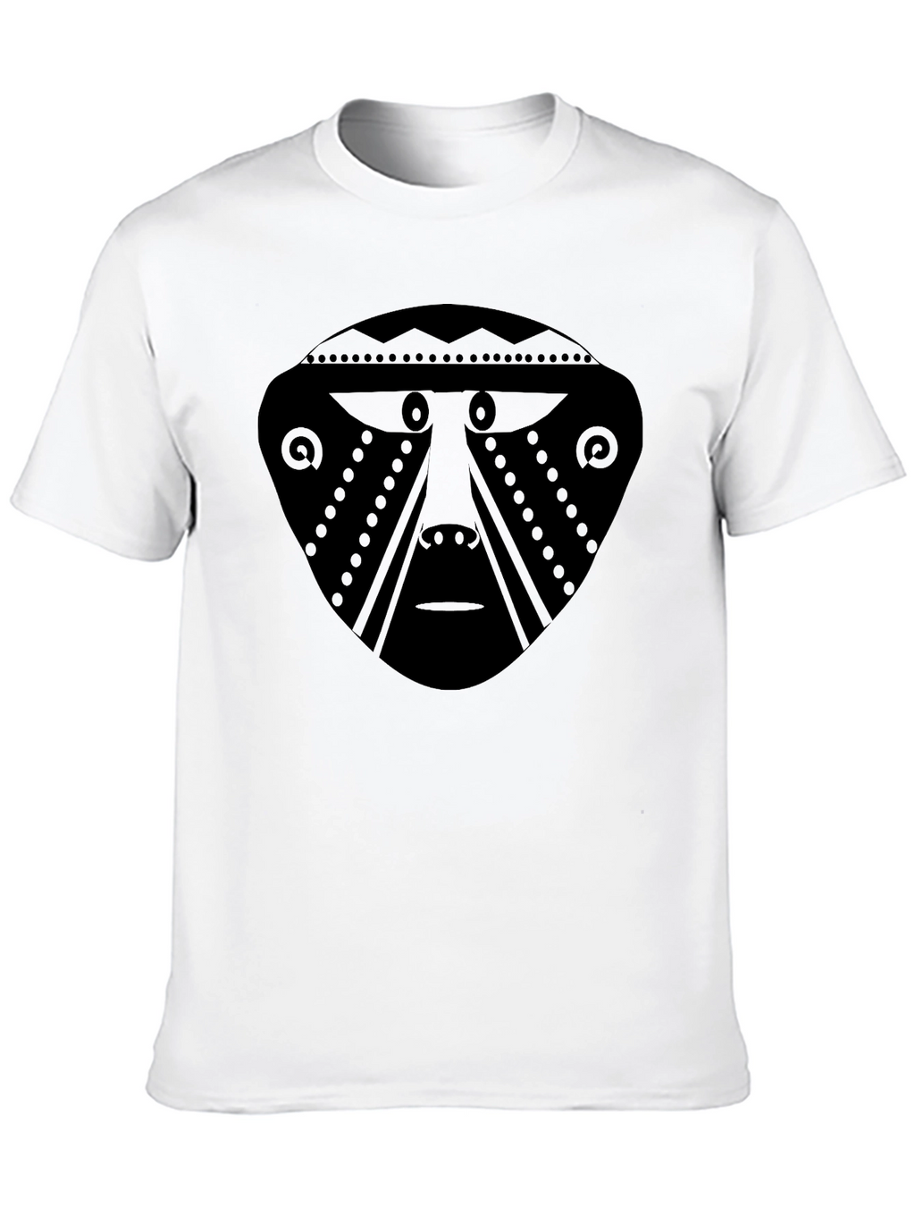Tribal Mask Graphic Black T-Shirt