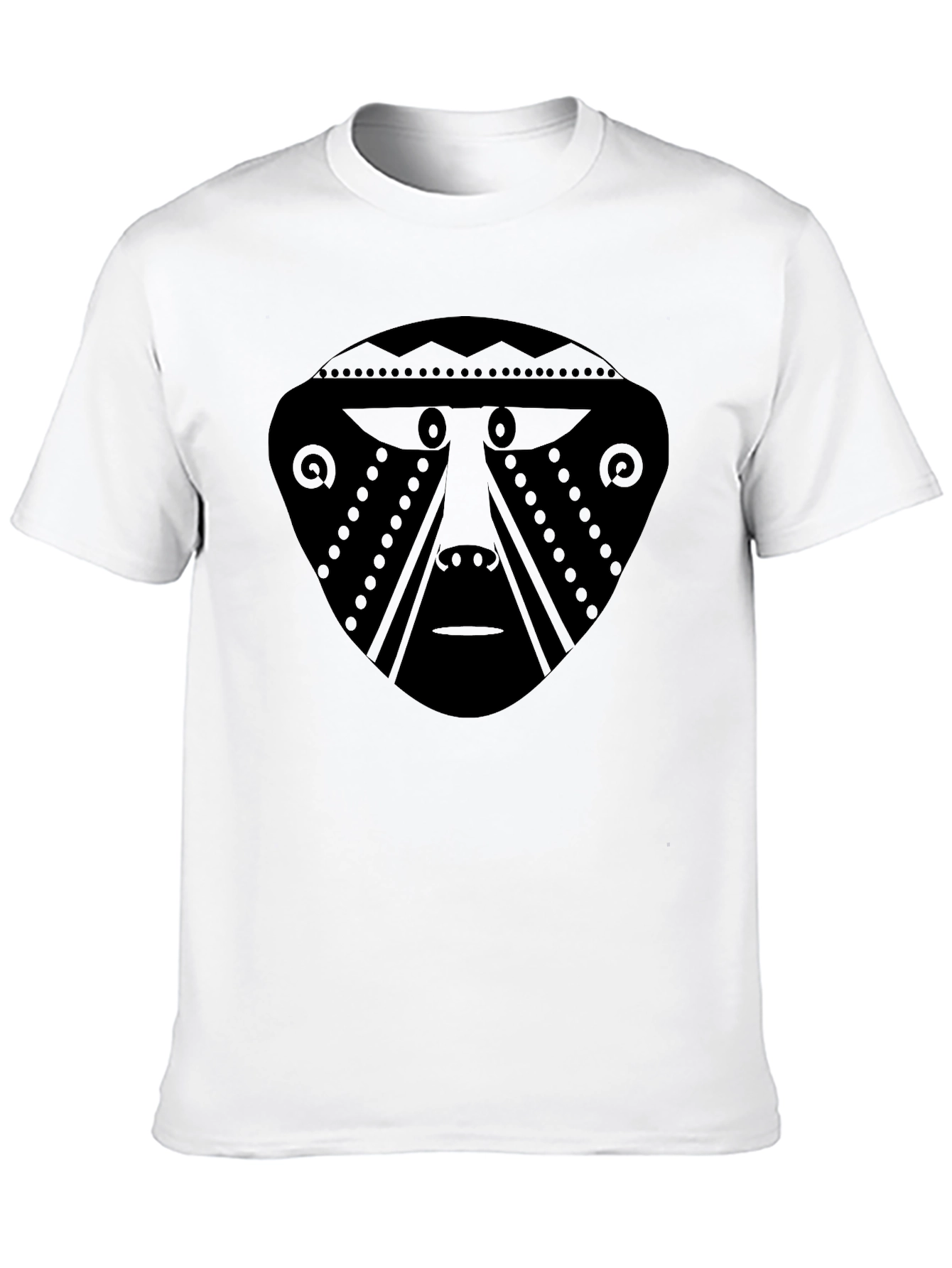 Tribal Mask Graphic Black T-Shirt