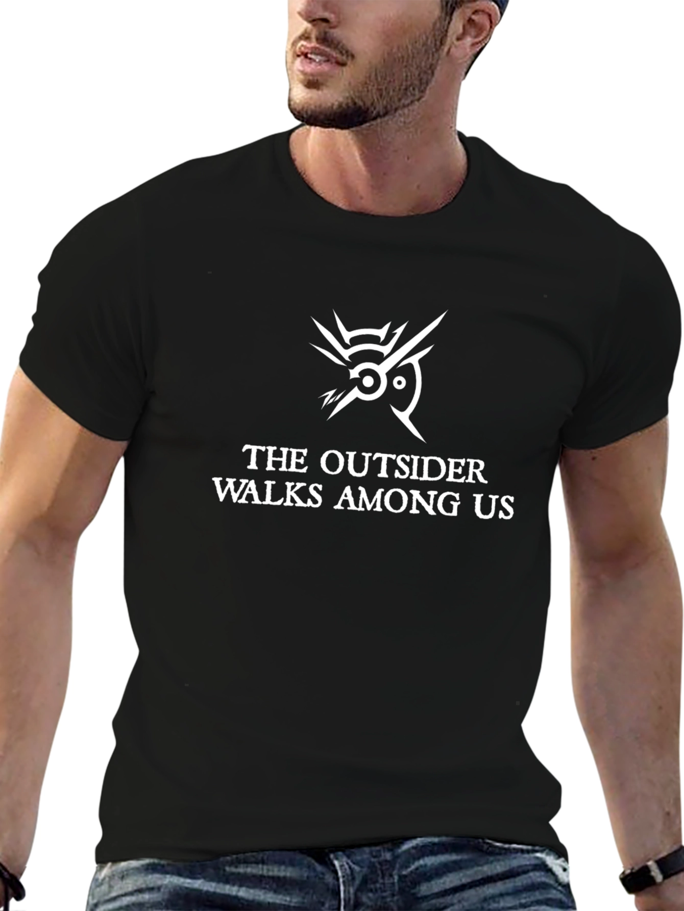 The Outsider Walks Among Us Black T-Shirt