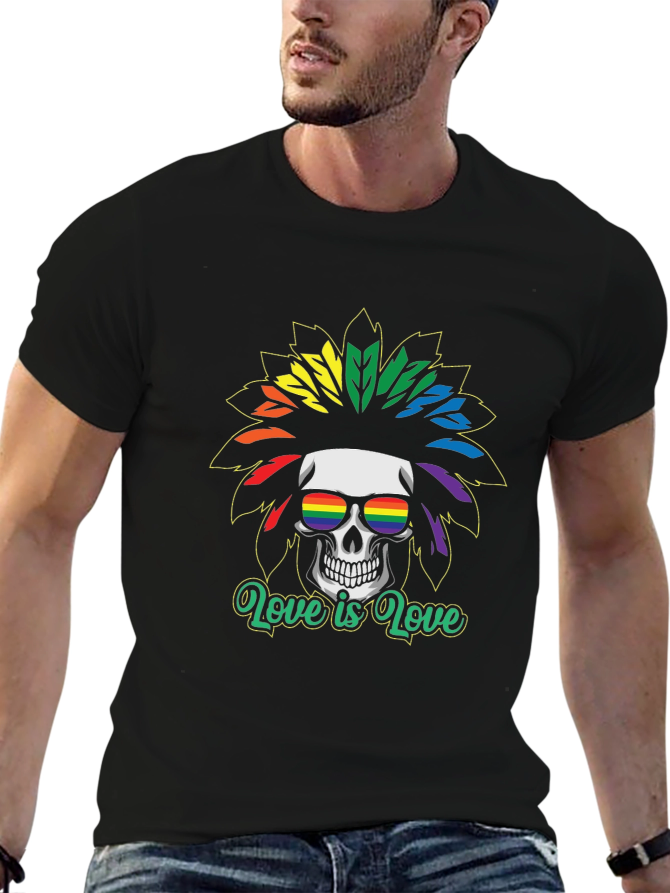 LGBT Skull T-Shirt - Love is Love Tee
