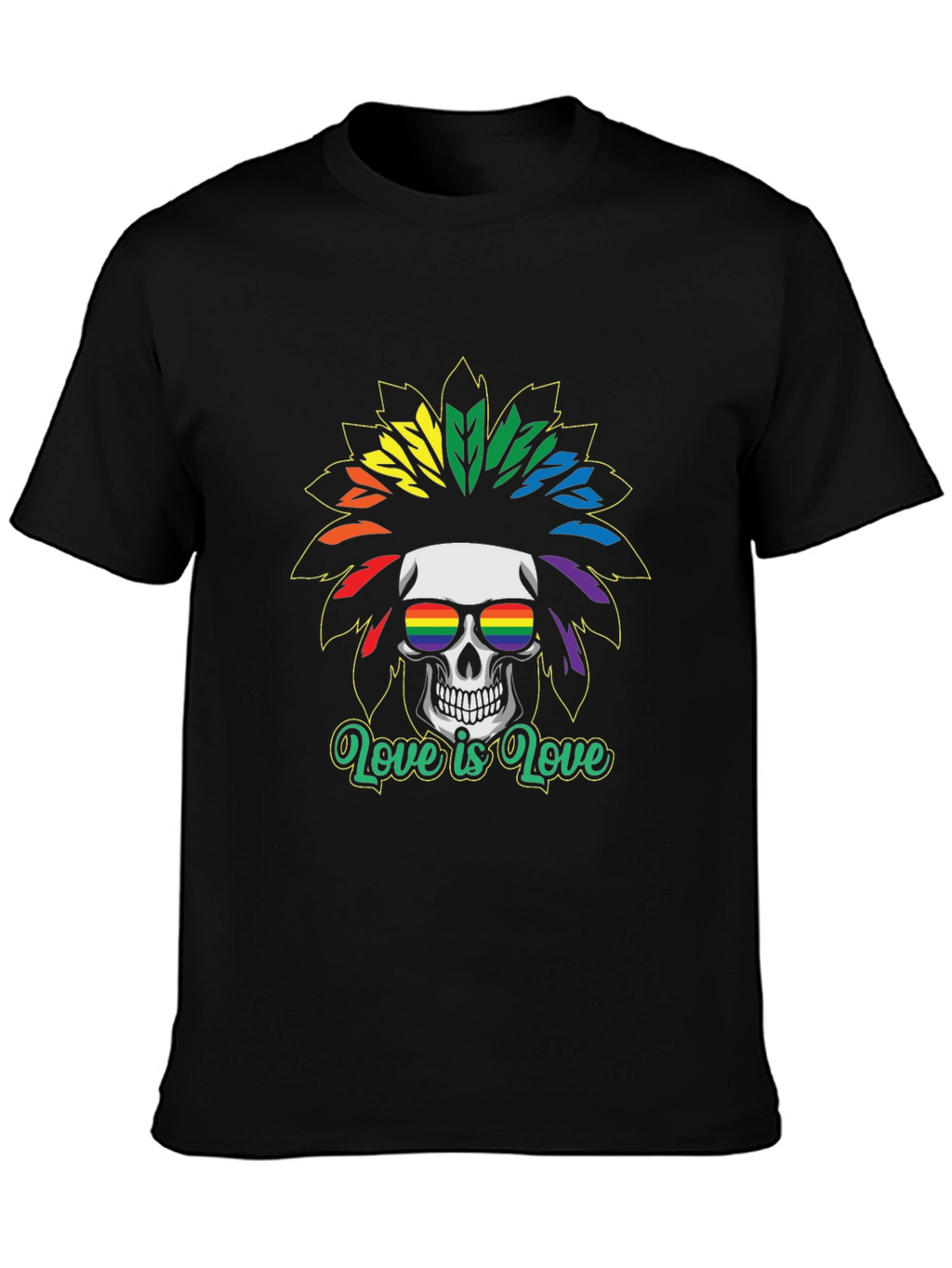 LGBT Skull T-Shirt - Love is Love Tee
