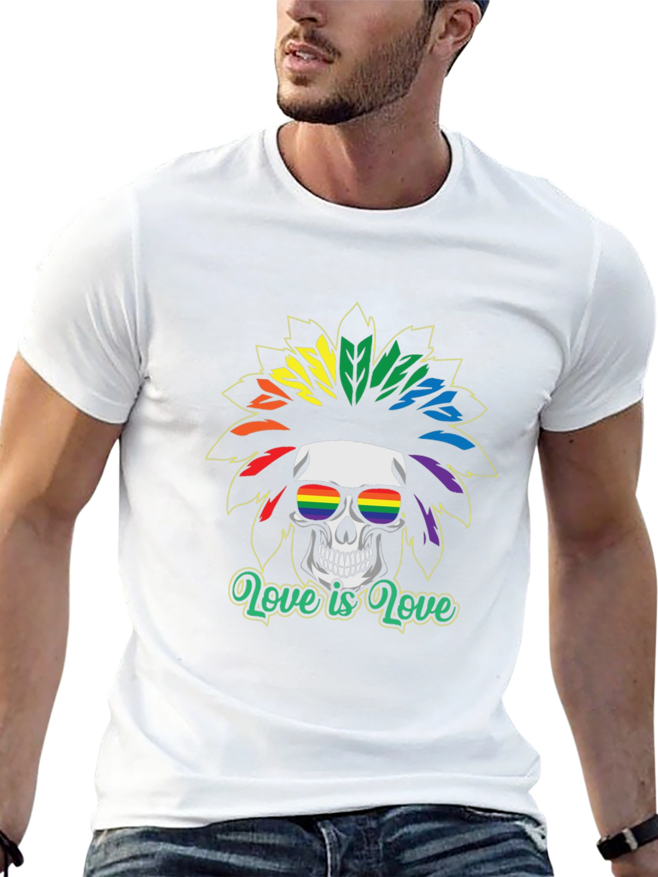 LGBT Skull T-Shirt - Love is Love Tee