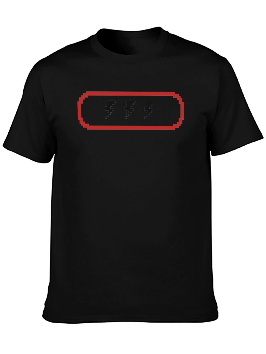 Pixel Rectangle T-Shirt - Black Tee with Retro Graphic