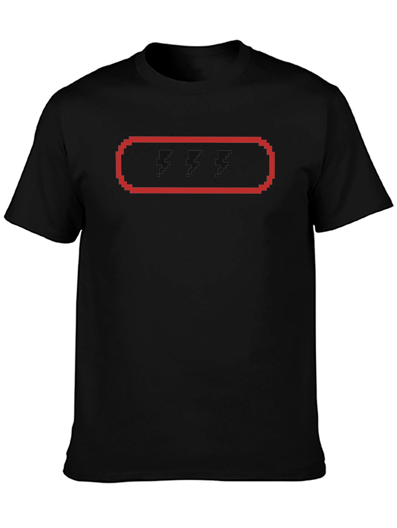 Pixel Rectangle T-Shirt - Black Tee with Retro Graphic