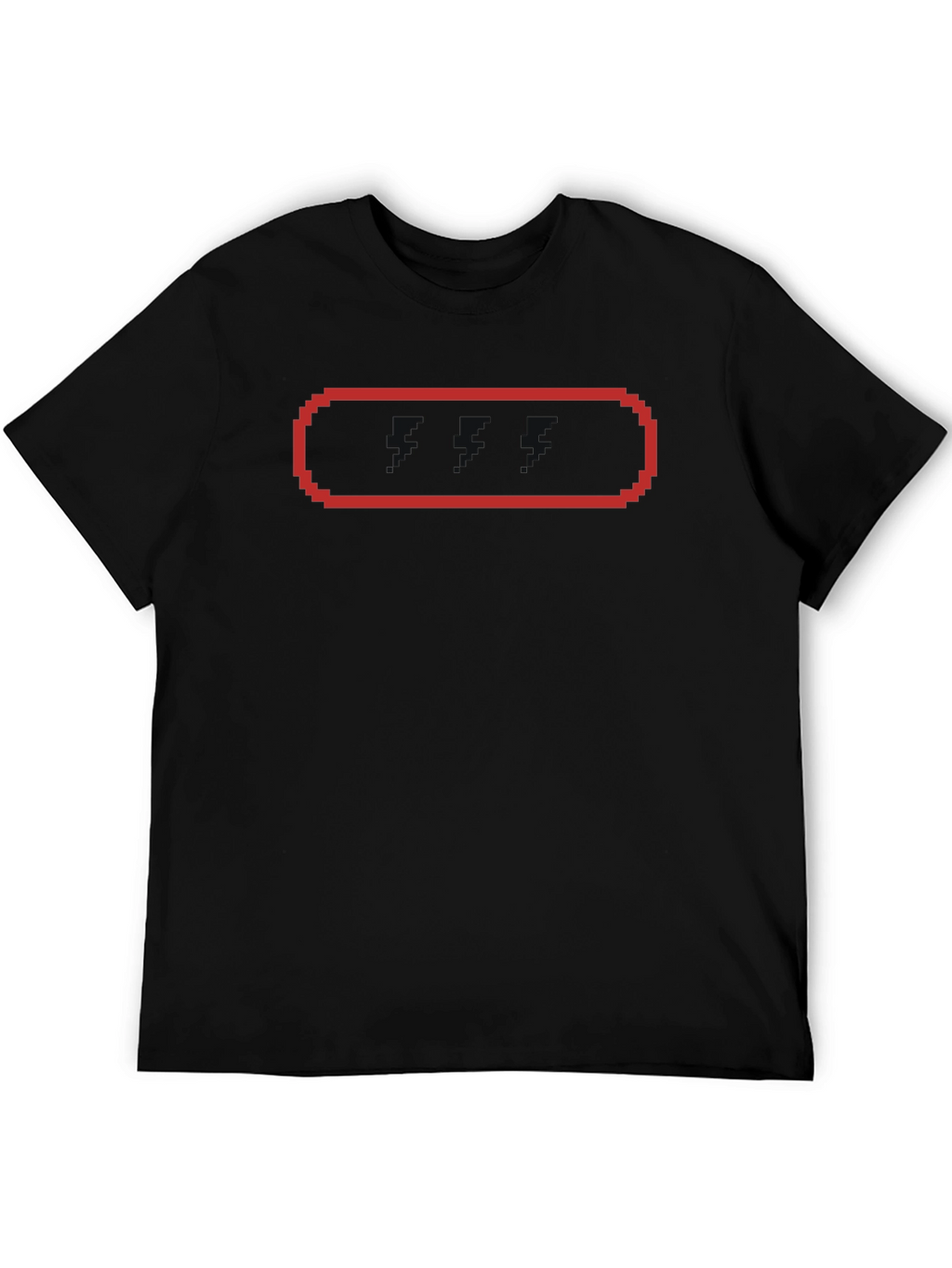 Pixel Rectangle T-Shirt - Black Tee with Retro Graphic