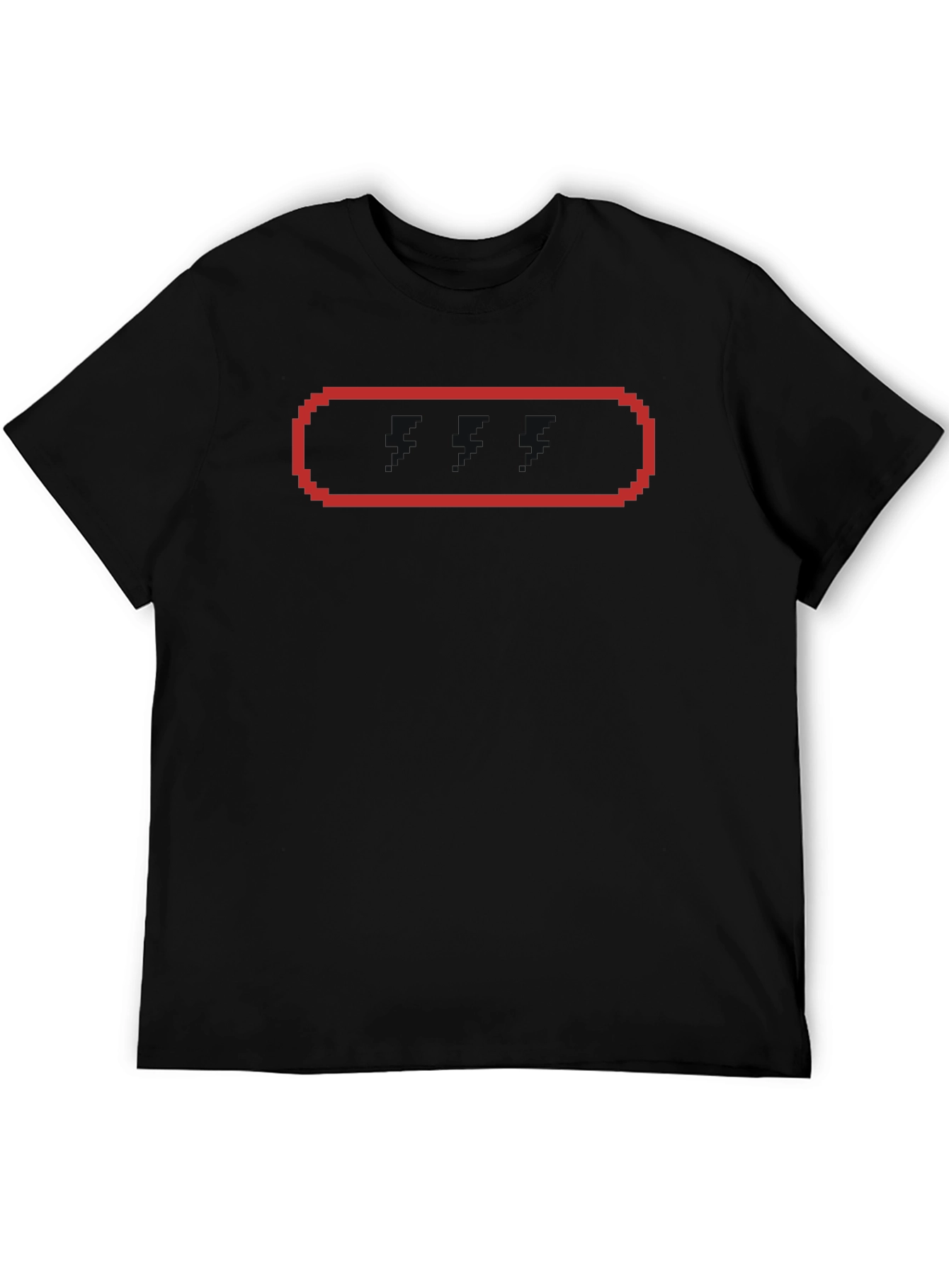 Pixel Rectangle T-Shirt - Black Tee with Retro Graphic