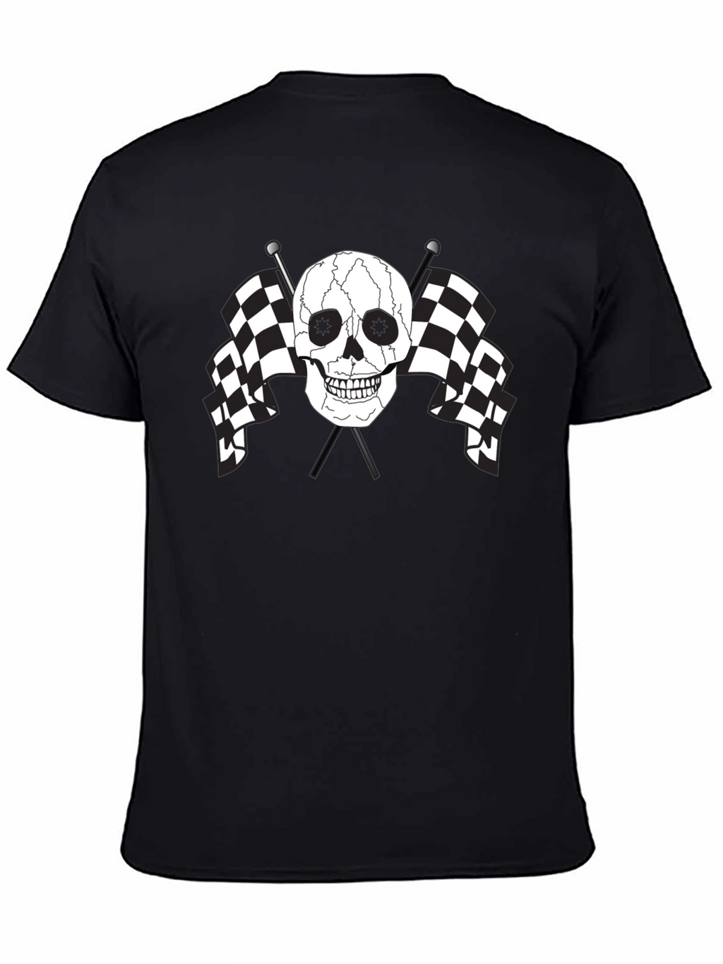 Skull & Checkered Flag Graphic Tee