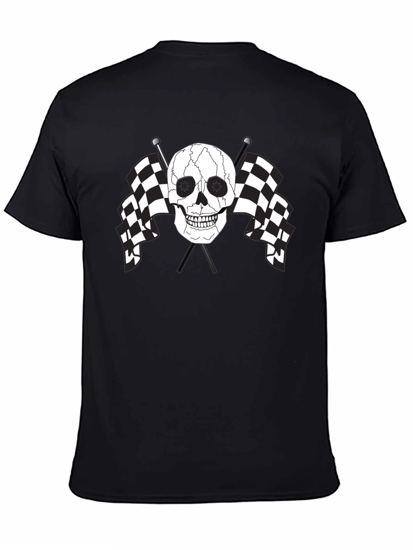 Skull & Checkered Flag Graphic Tee
