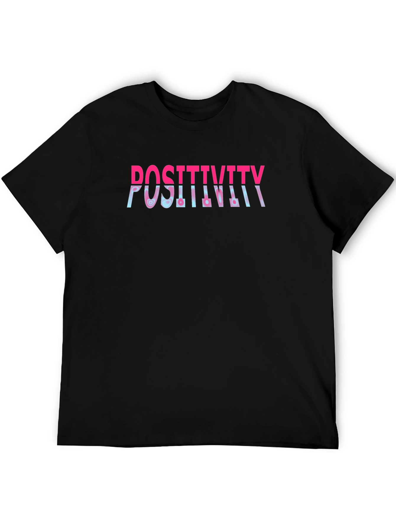 Positivity Graphic Print Crew Neck T-Shirt