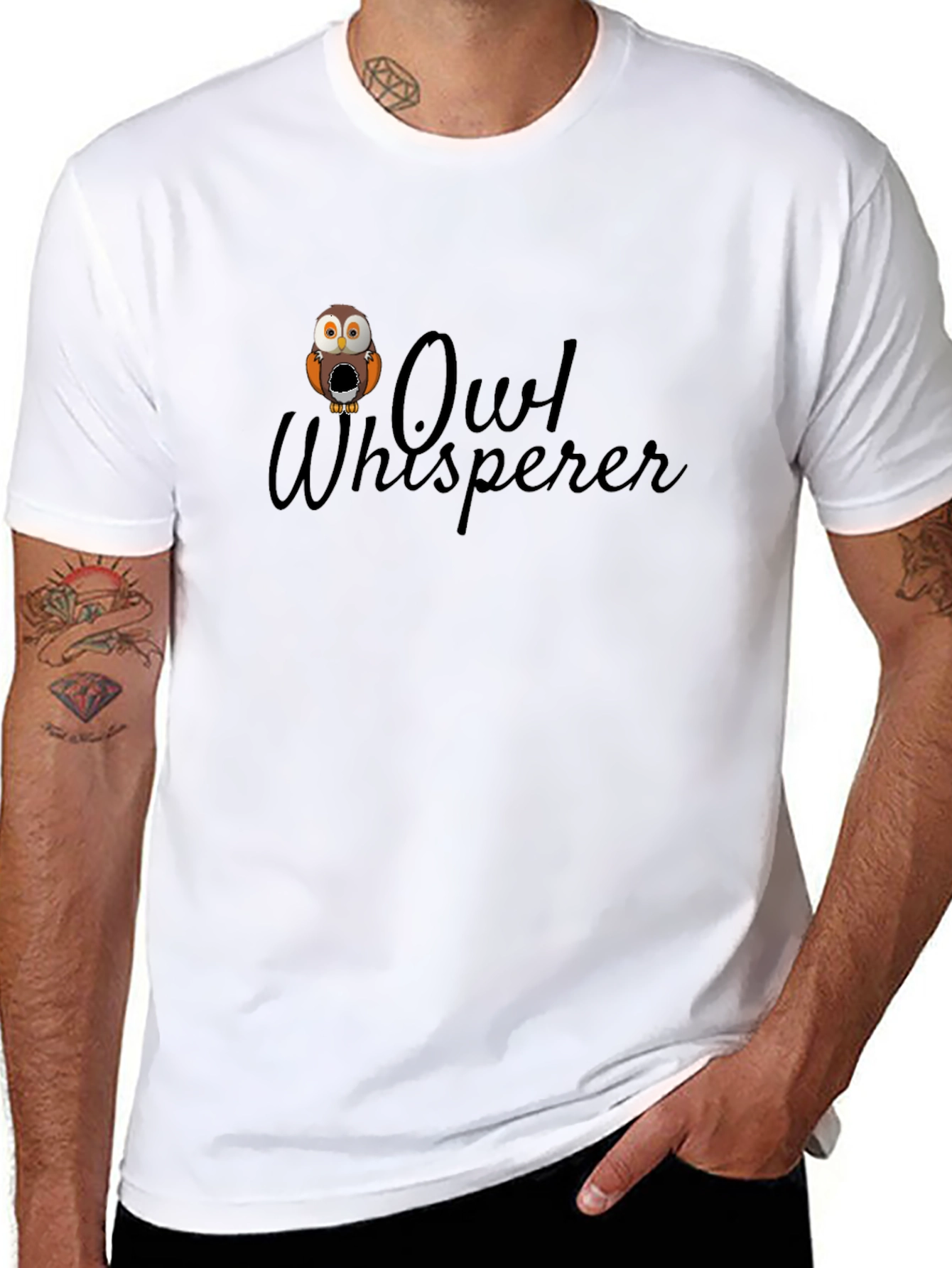Owl Whisperer Graphic T-Shirt - Black