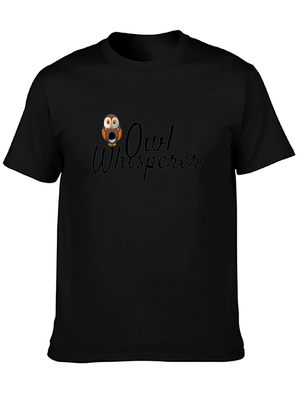 Owl Whisperer Graphic T-Shirt - Black