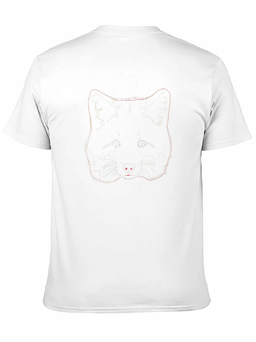 Abstract Fox Graphic Tee - Black Cotton Blend