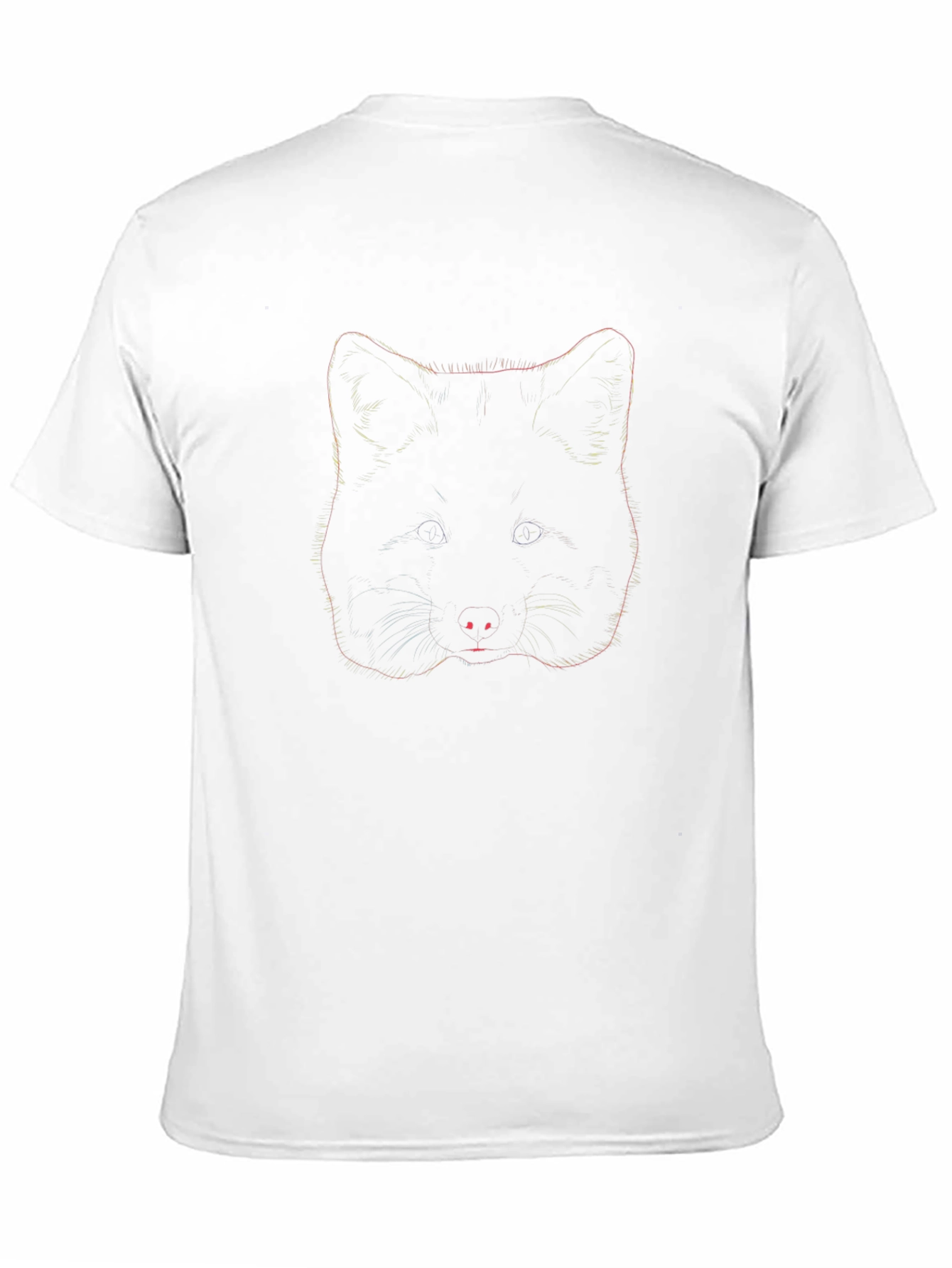 Abstract Fox Graphic Tee - Black Cotton Blend