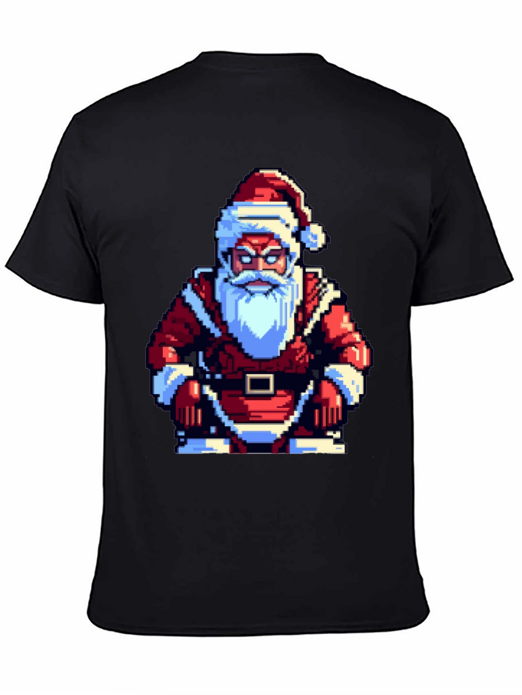 Pixel Santa T-Shirt - Retro Holiday Style