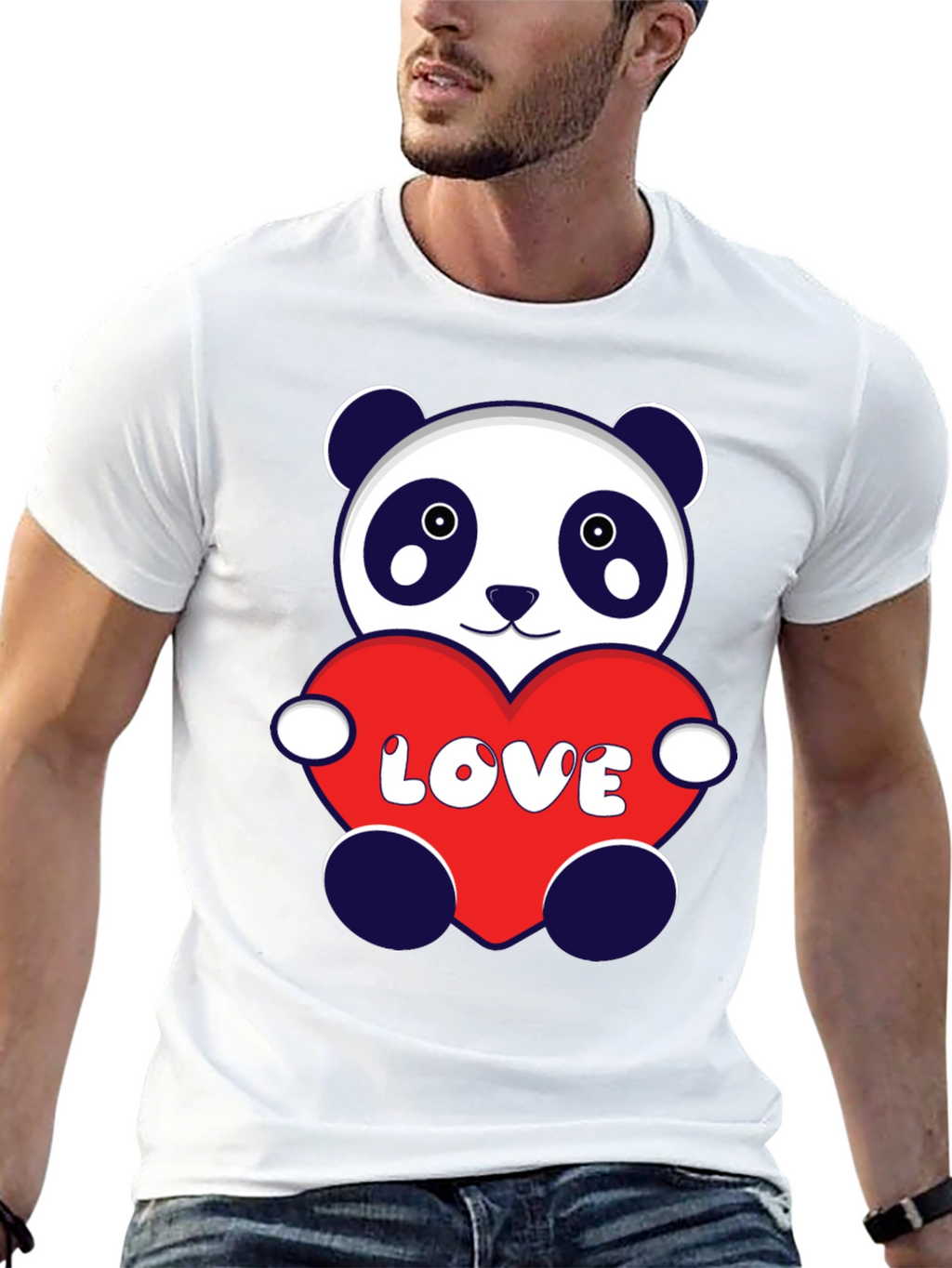 Panda Love Heart T-Shirt