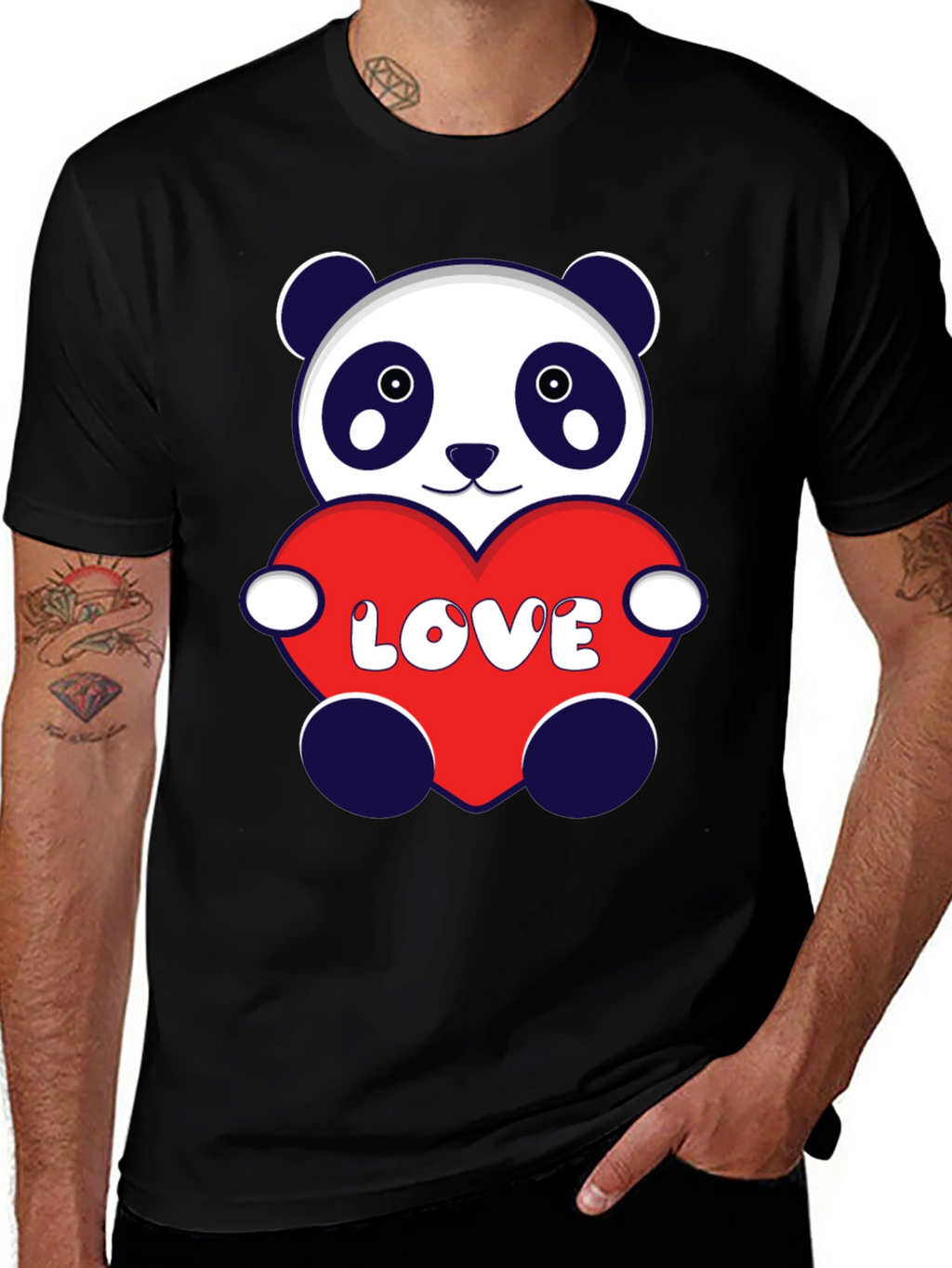 Panda Love Heart T-Shirt