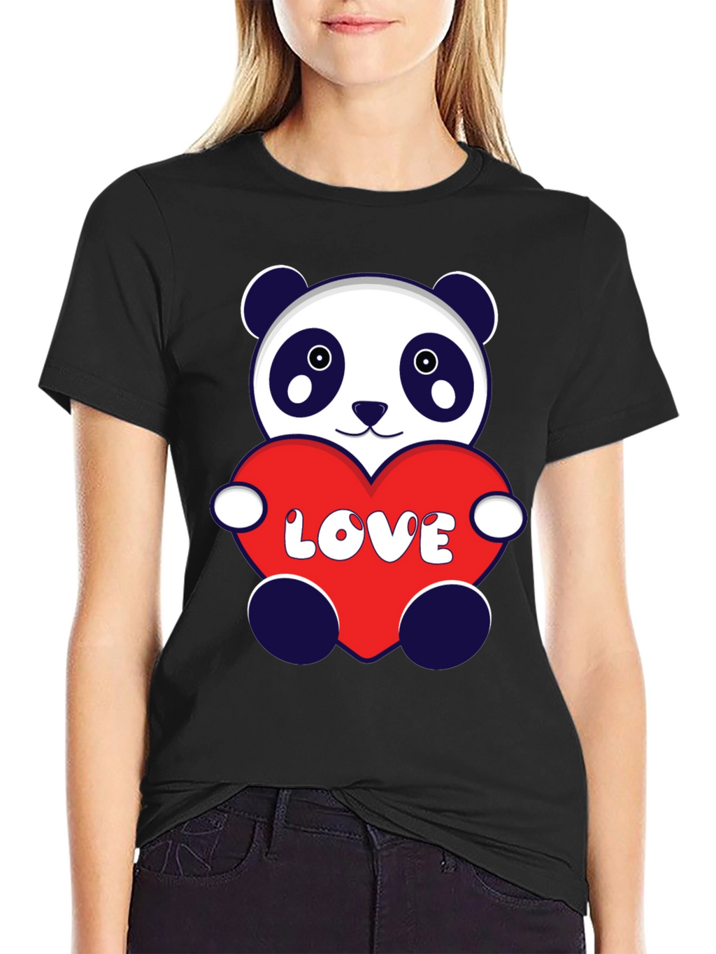 Panda Love Heart T-Shirt