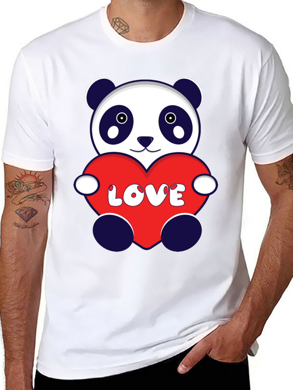 Panda Love Heart T-Shirt