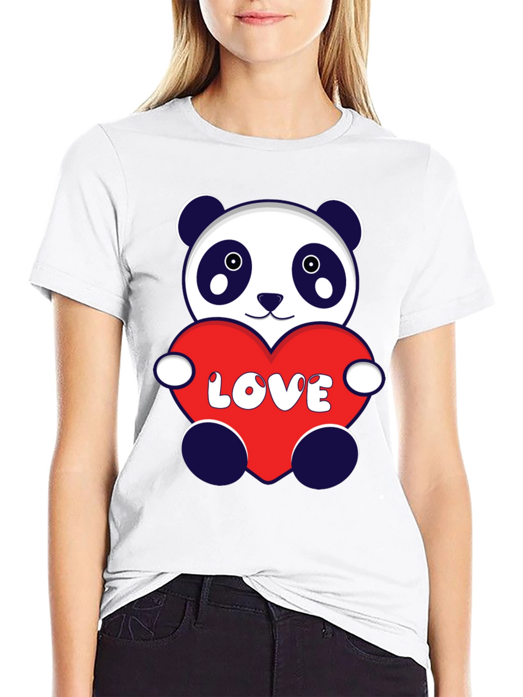 Panda Love Heart T-Shirt