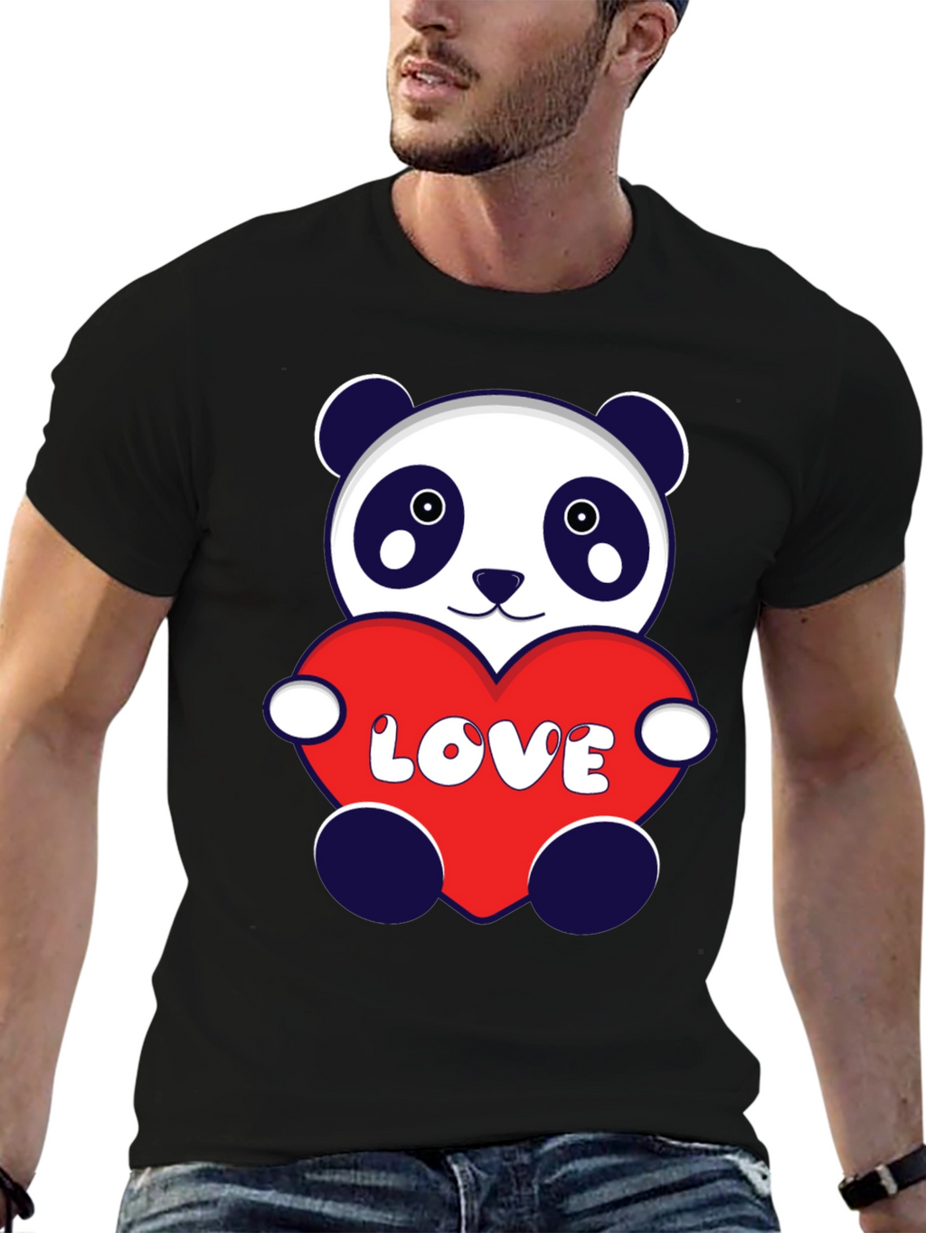 Panda Love Heart T-Shirt