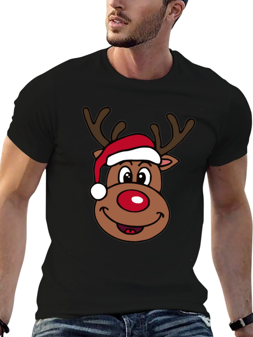 Festive Reindeer Graphic Tee
