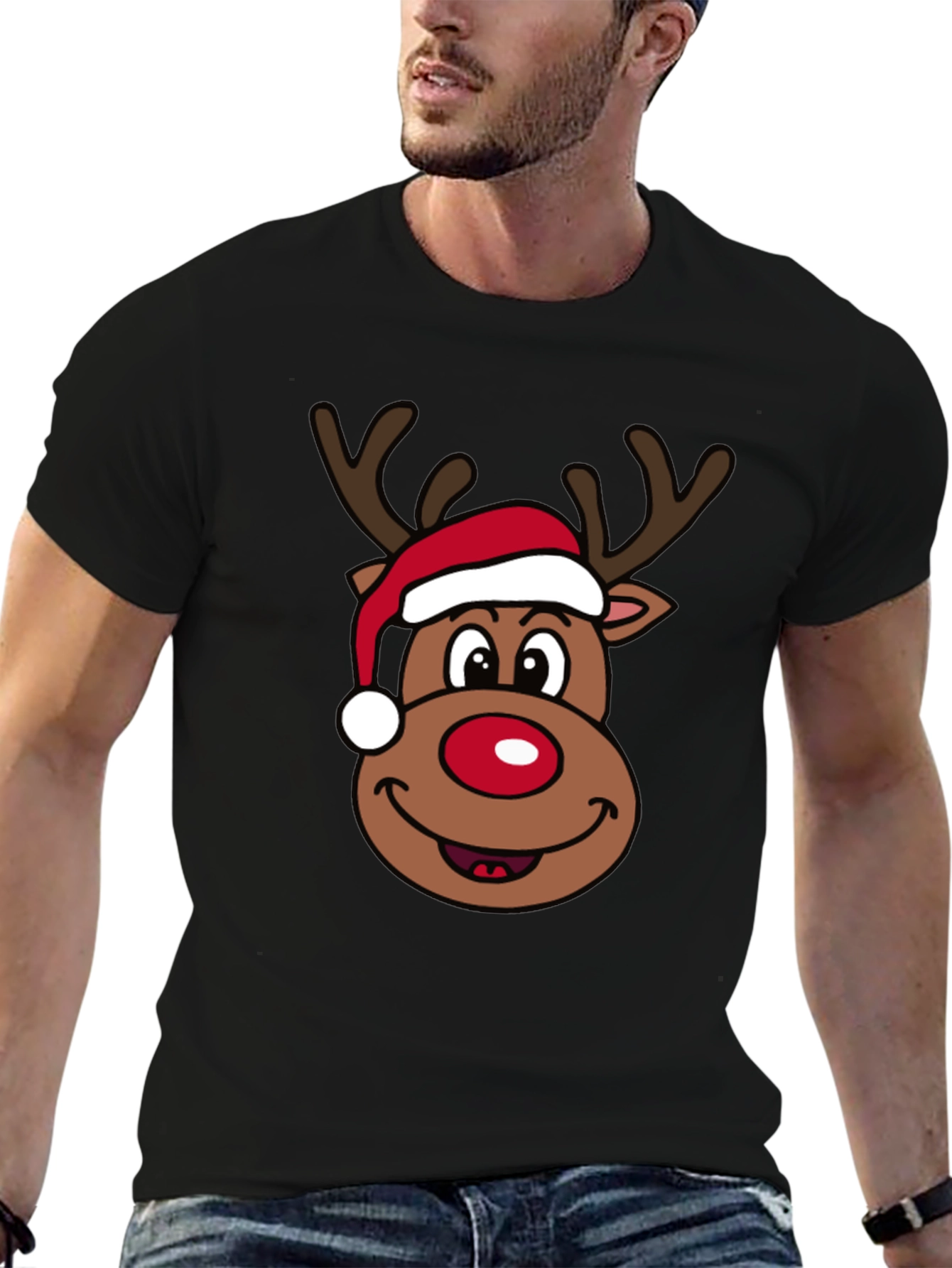 Festive Reindeer Graphic Tee