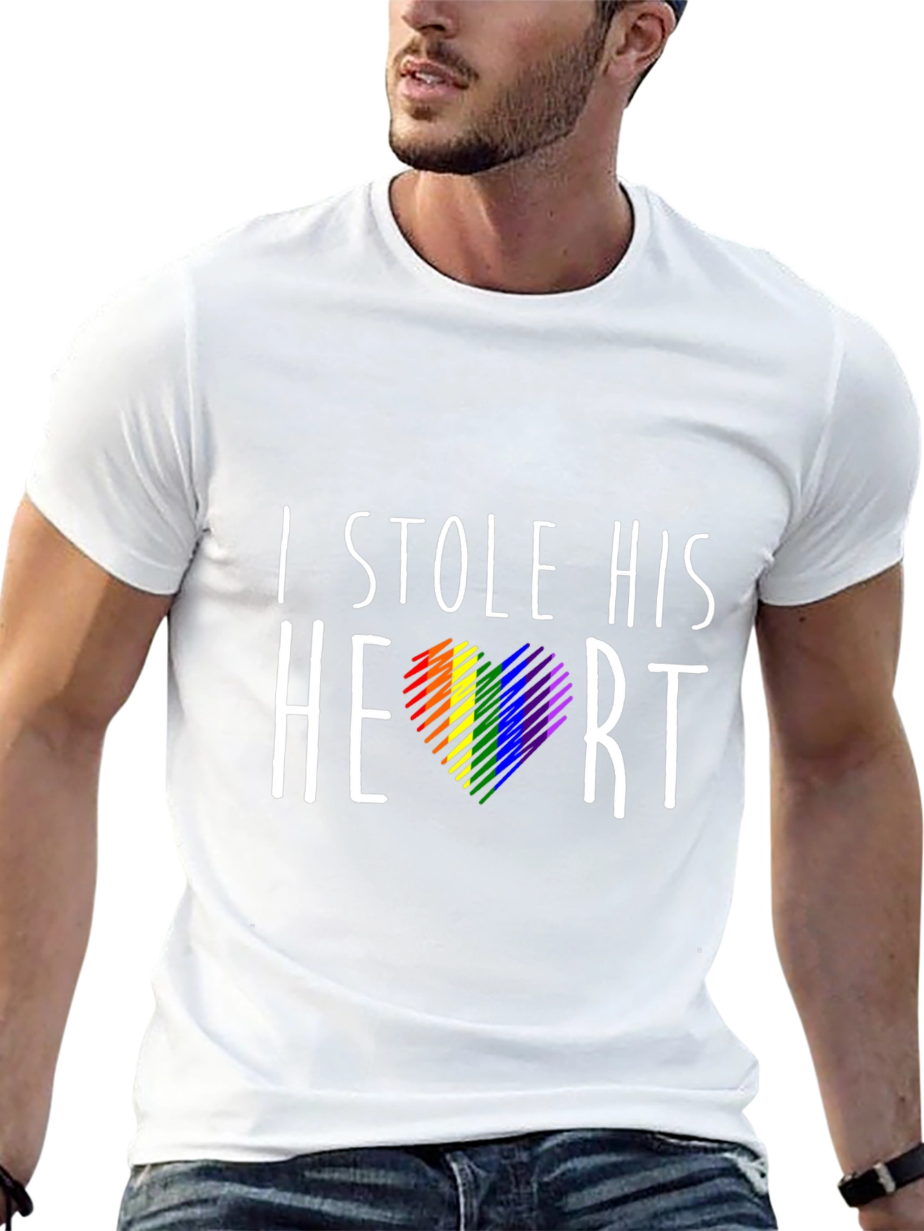 I Stole His Heart Gay Pride T-Shirt