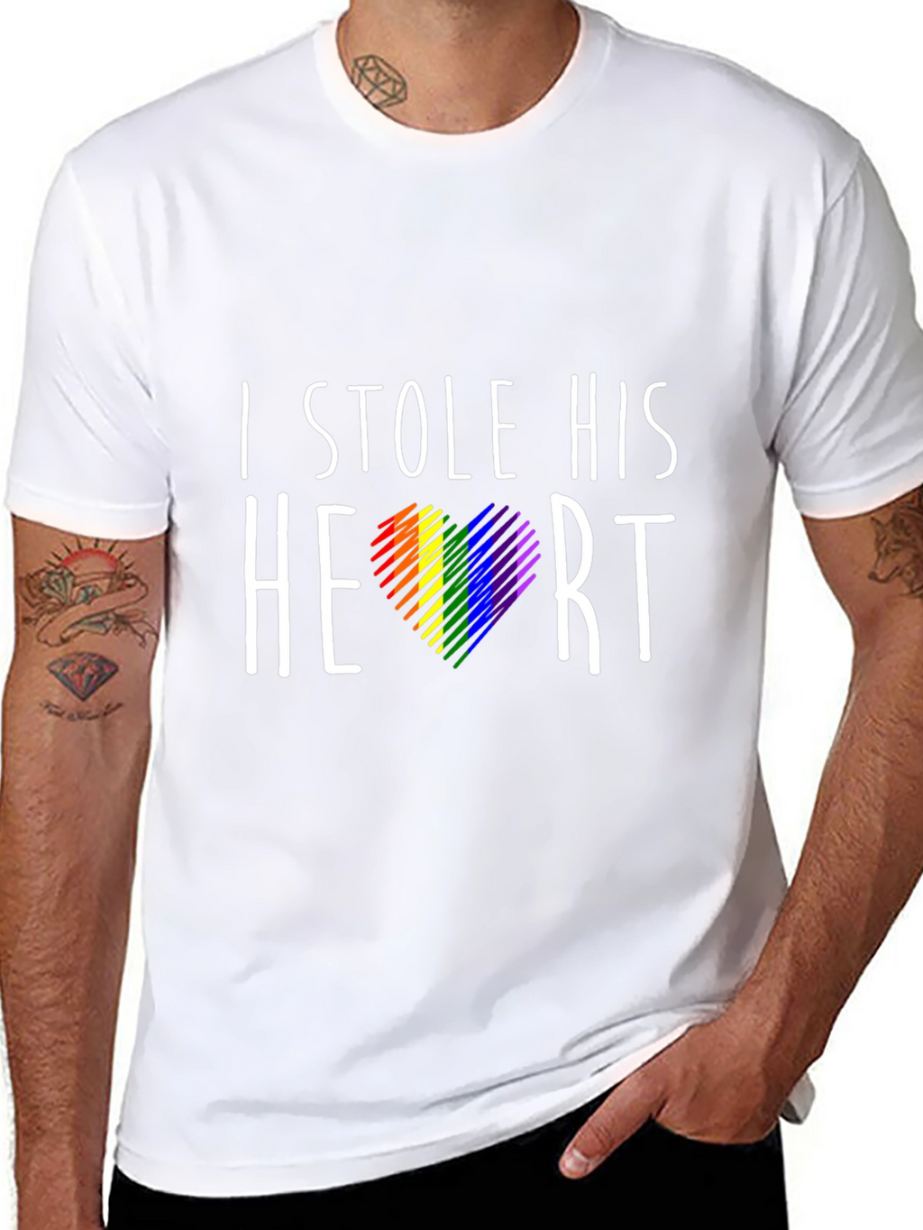 I Stole His Heart Gay Pride T-Shirt