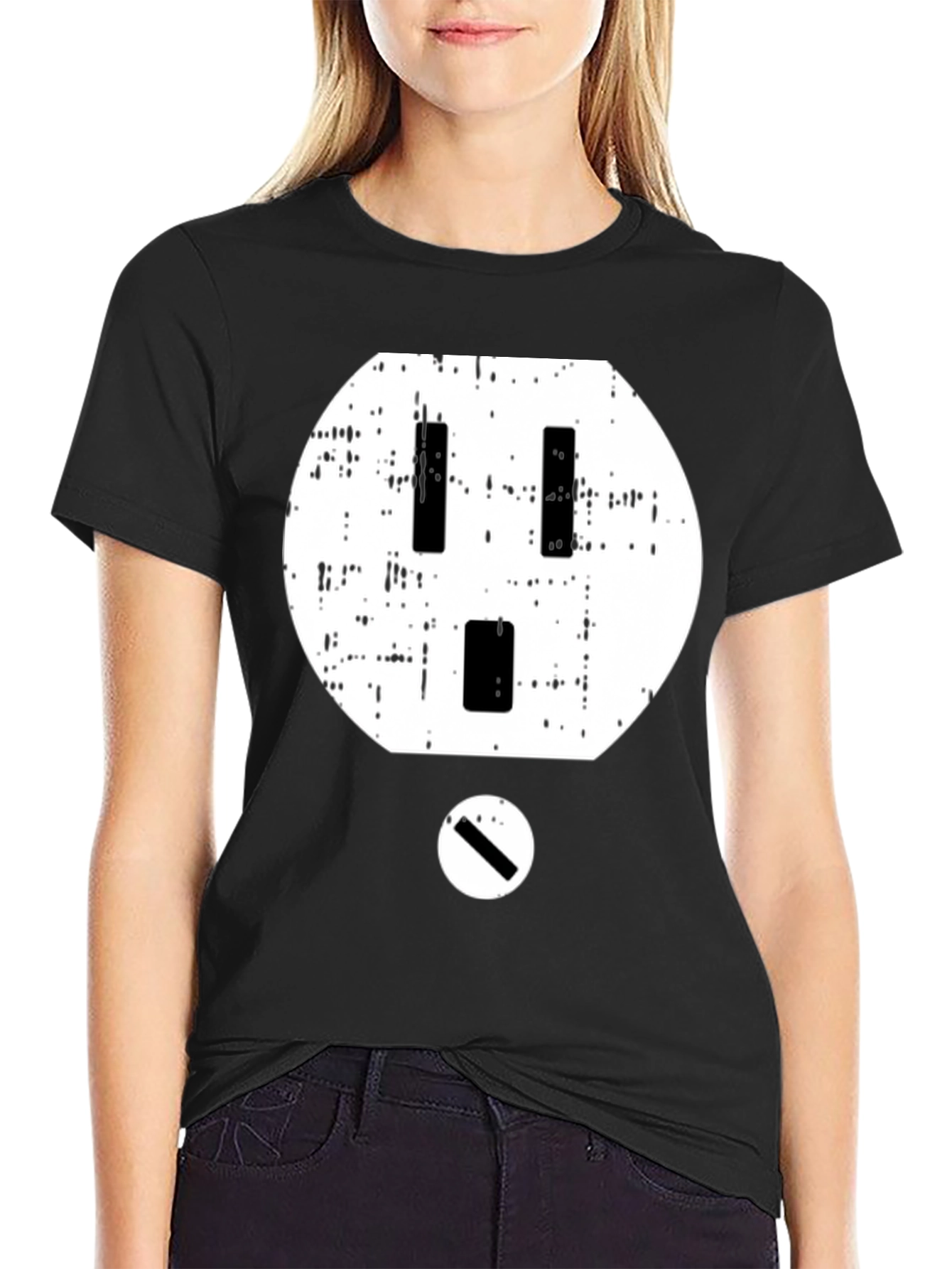 Electric Outlet Graphic T-Shirt - Black Cotton Tee