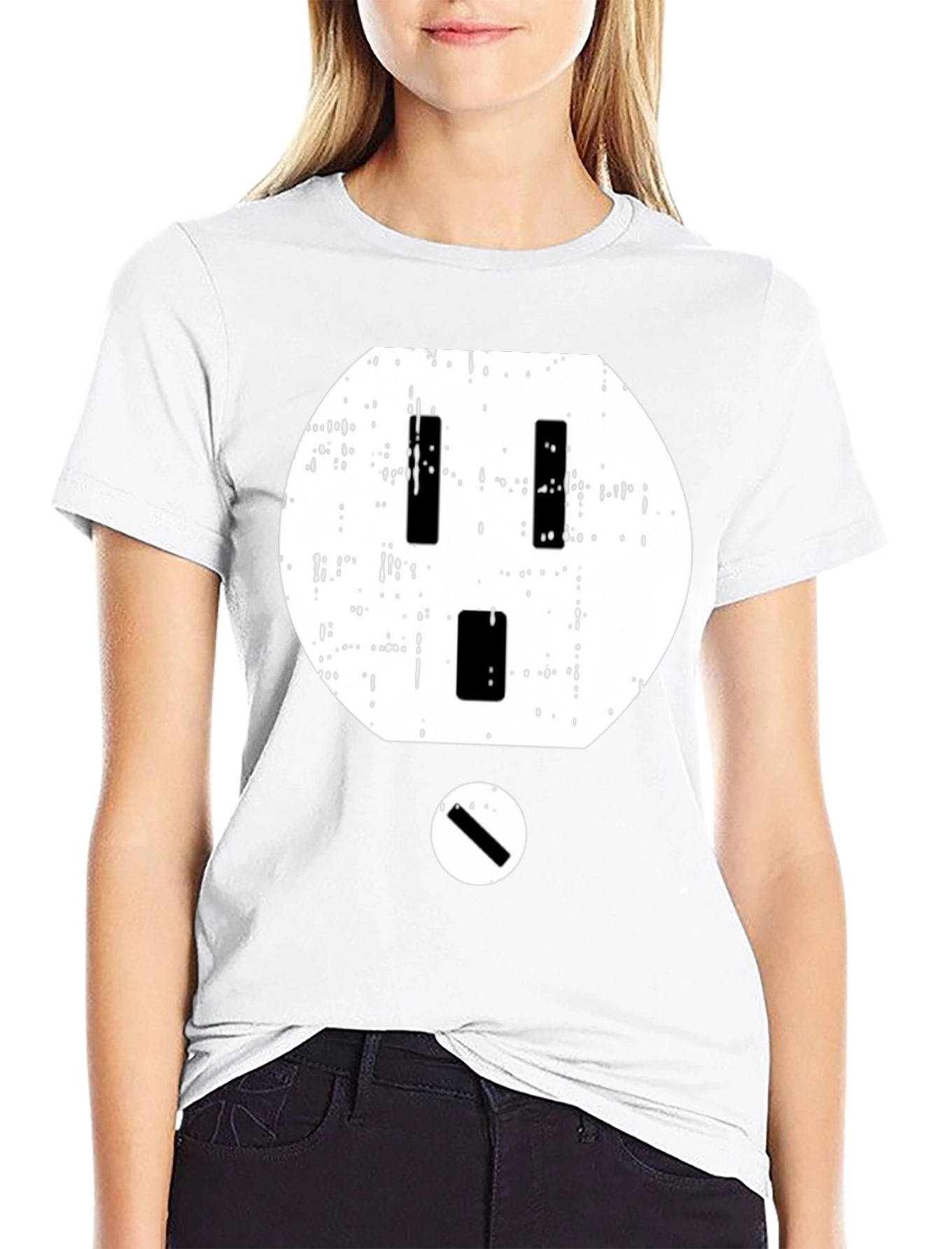 Electric Outlet Graphic T-Shirt - Black Cotton Tee