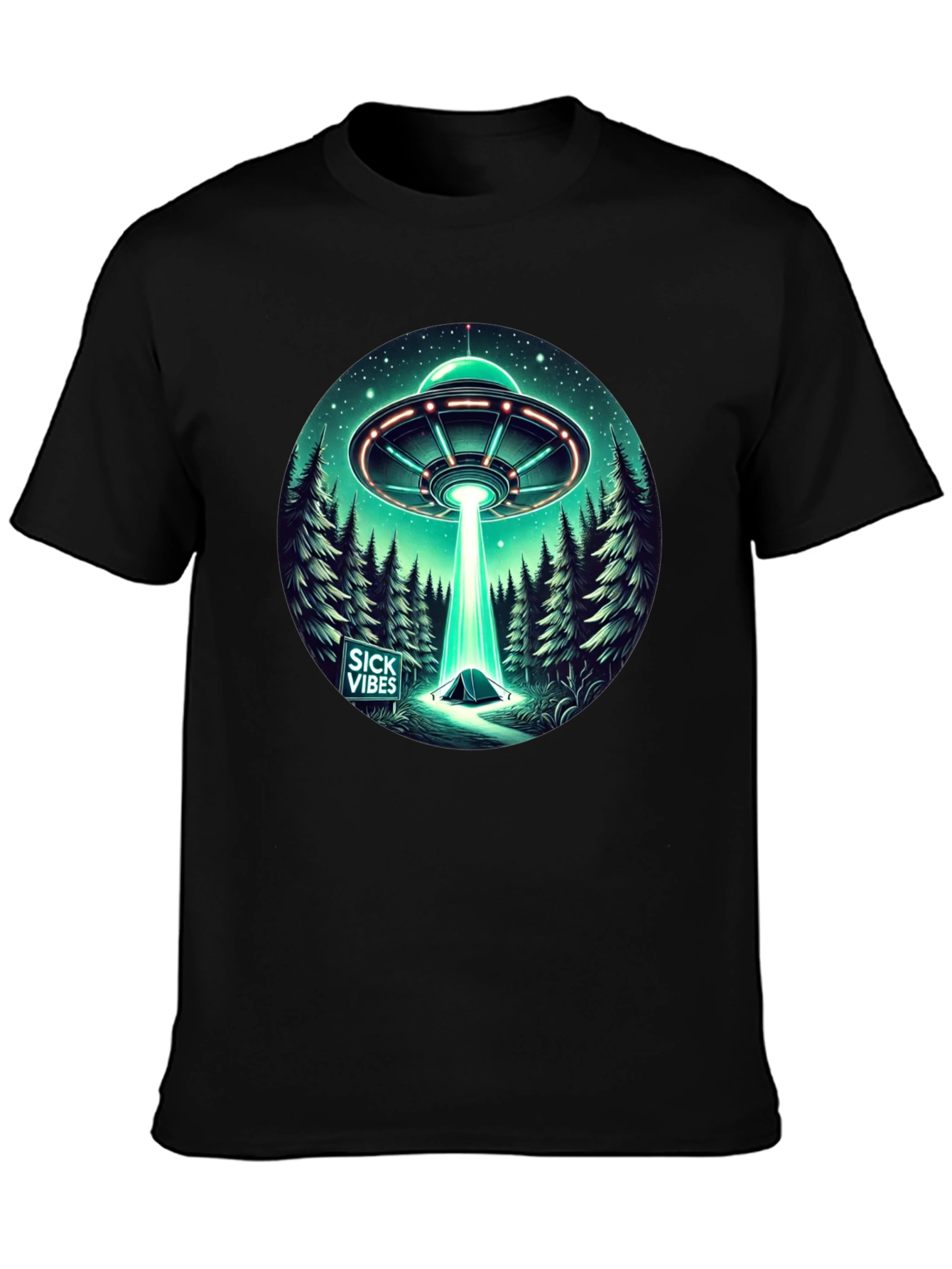 UFO Abduction T-Shirt - Sick Vibes Graphic Tee