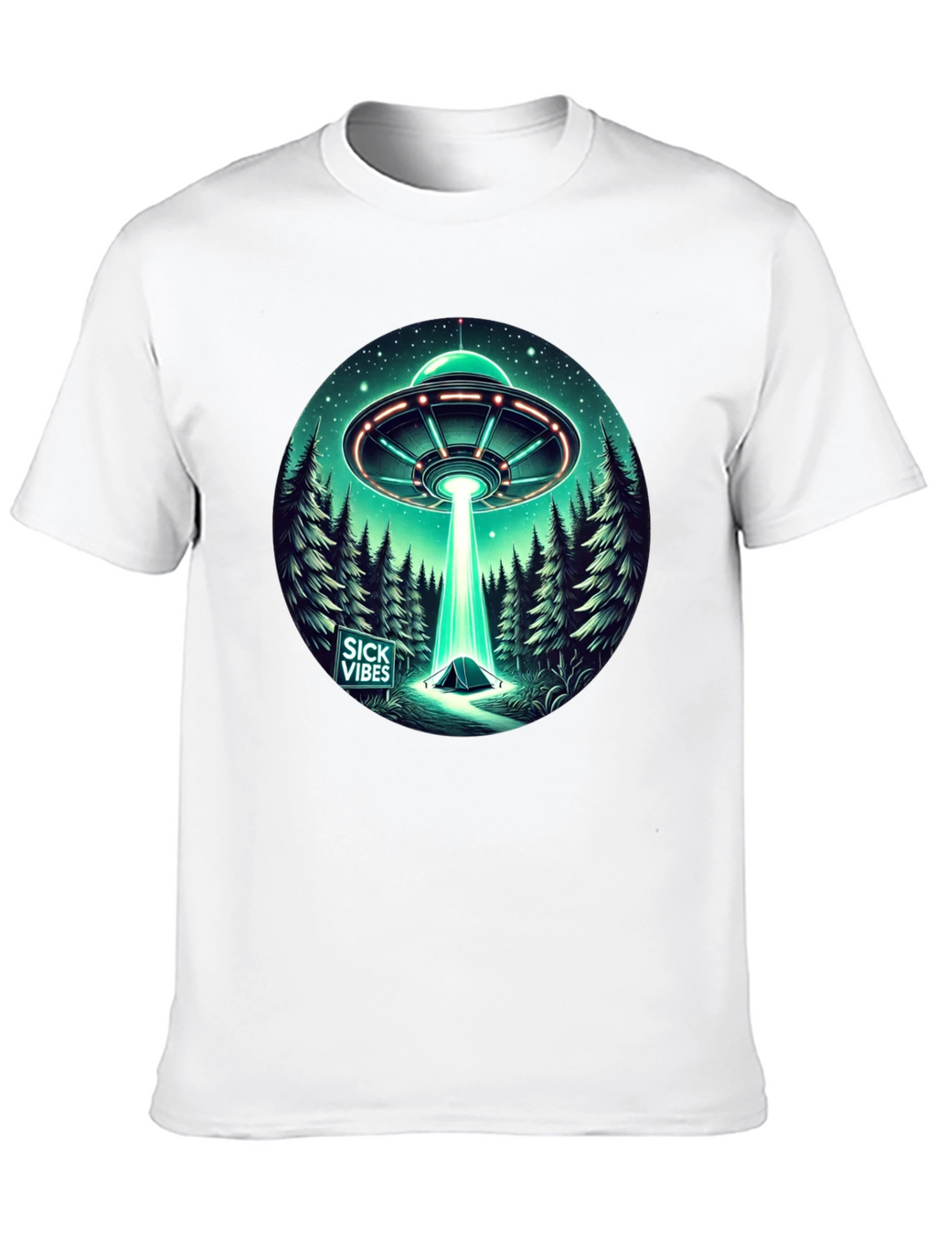 UFO Abduction T-Shirt - Sick Vibes Graphic Tee