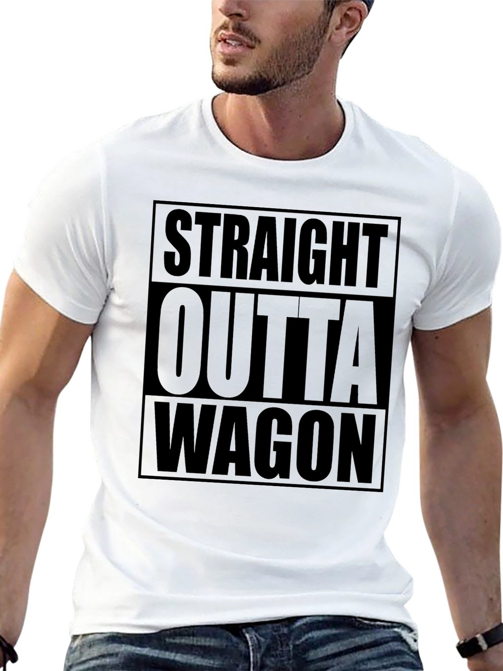Straight Outta Wagon - Novelty Graphic Tee