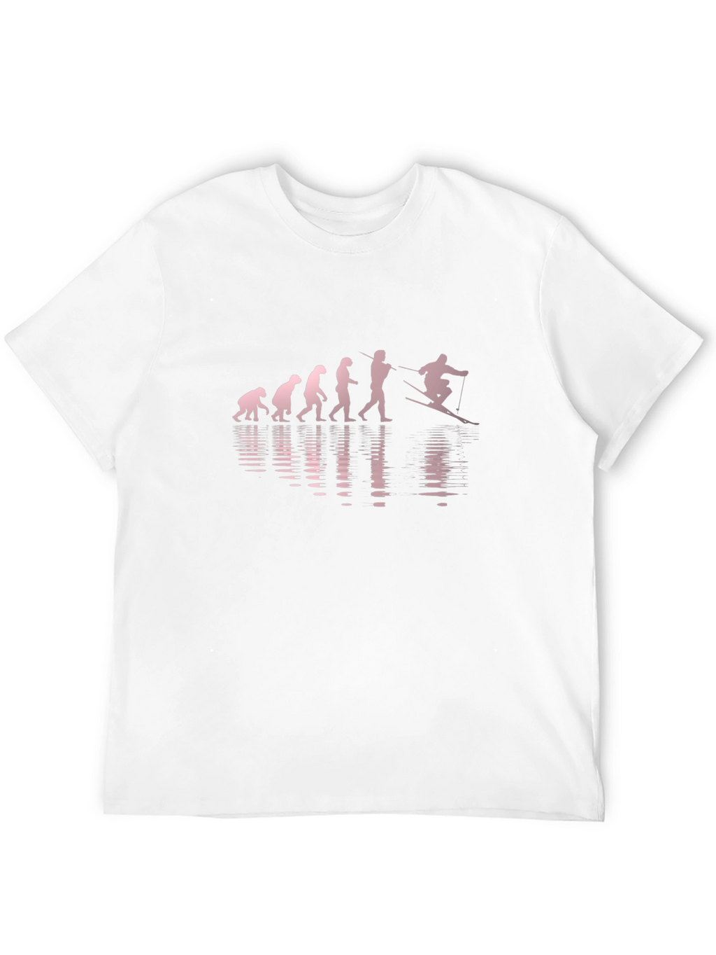 Evolution of Skiing Black T-Shirt