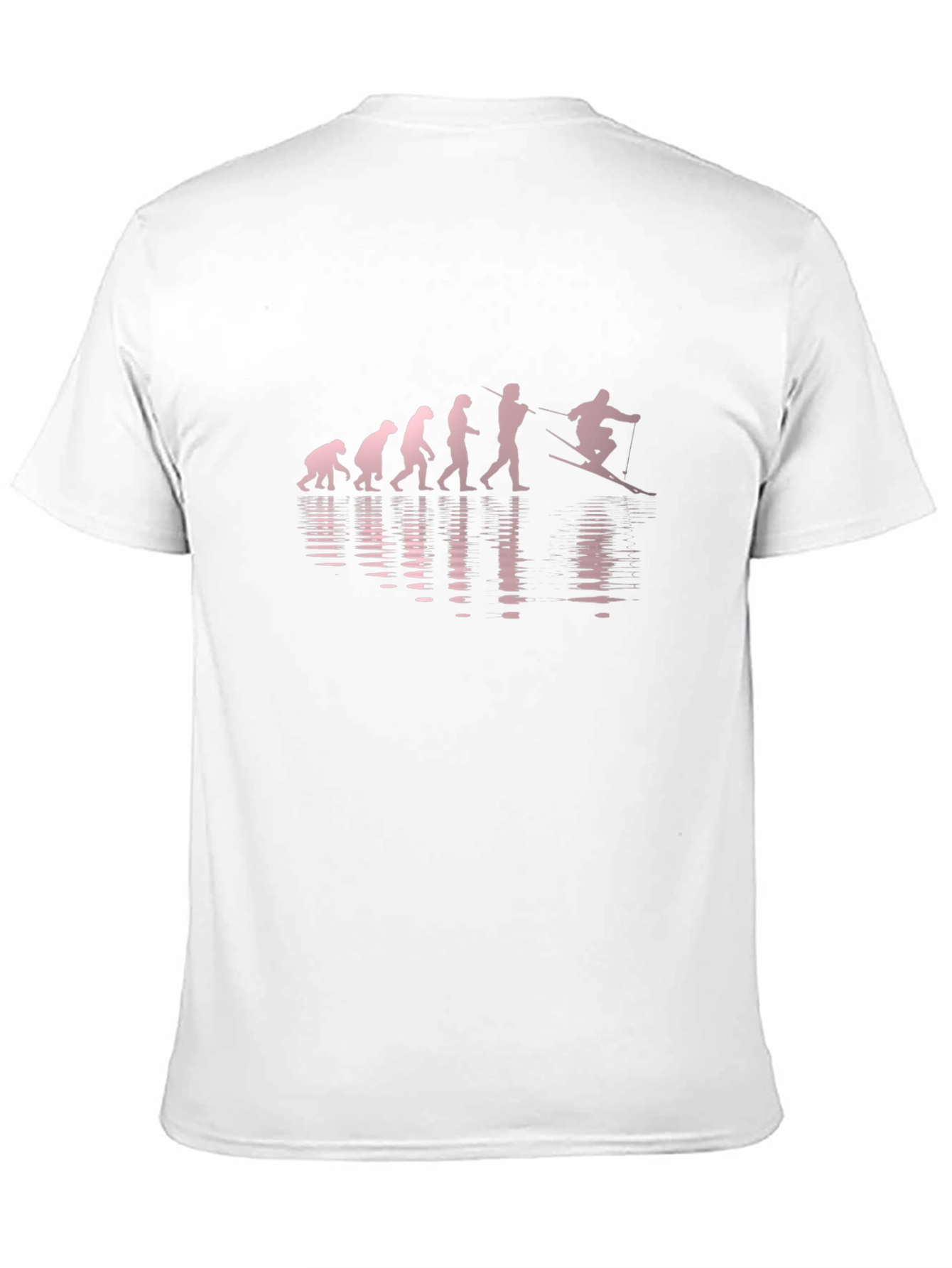 Evolution of Skiing Black T-Shirt