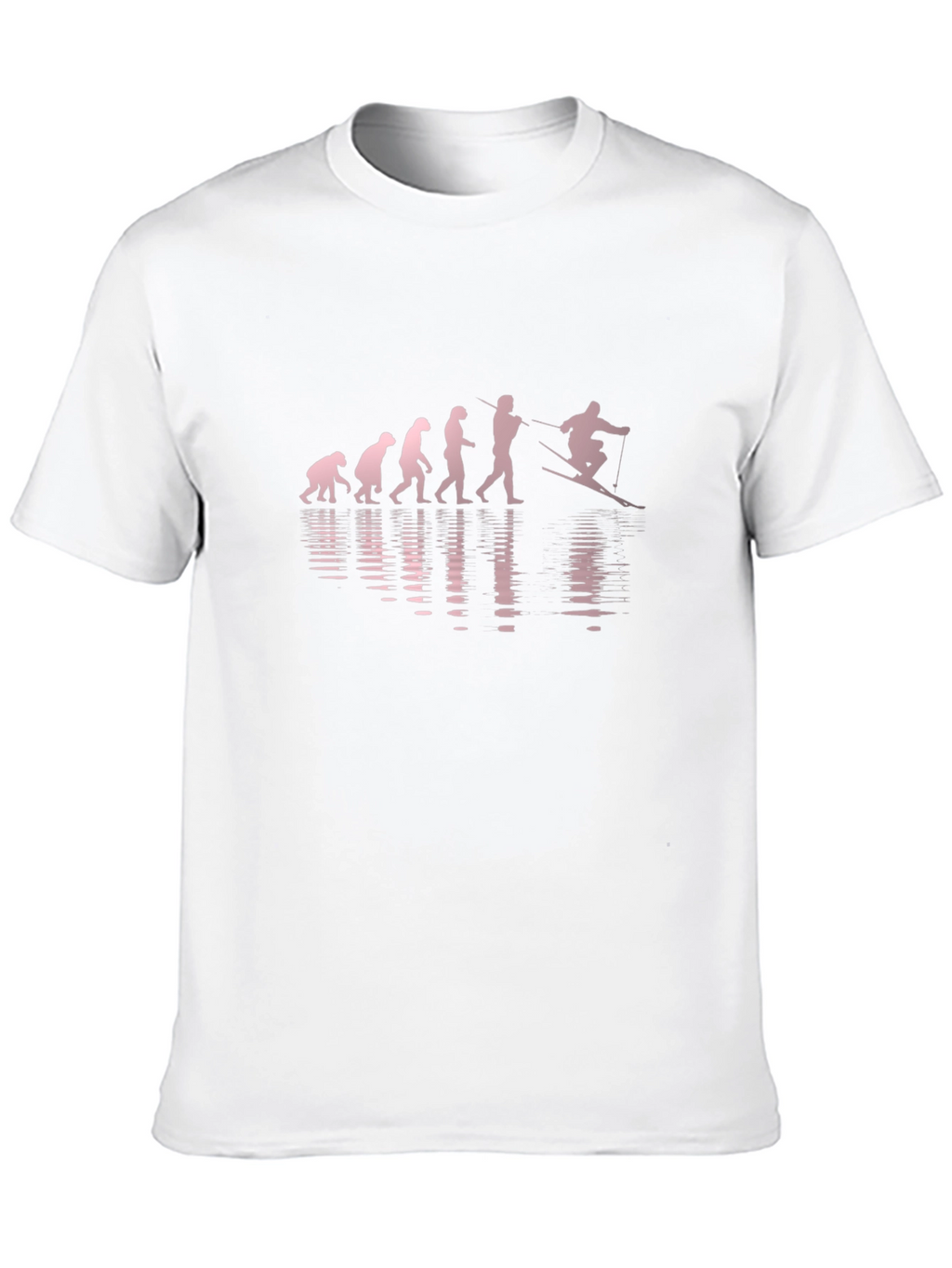 Evolution of Skiing Black T-Shirt