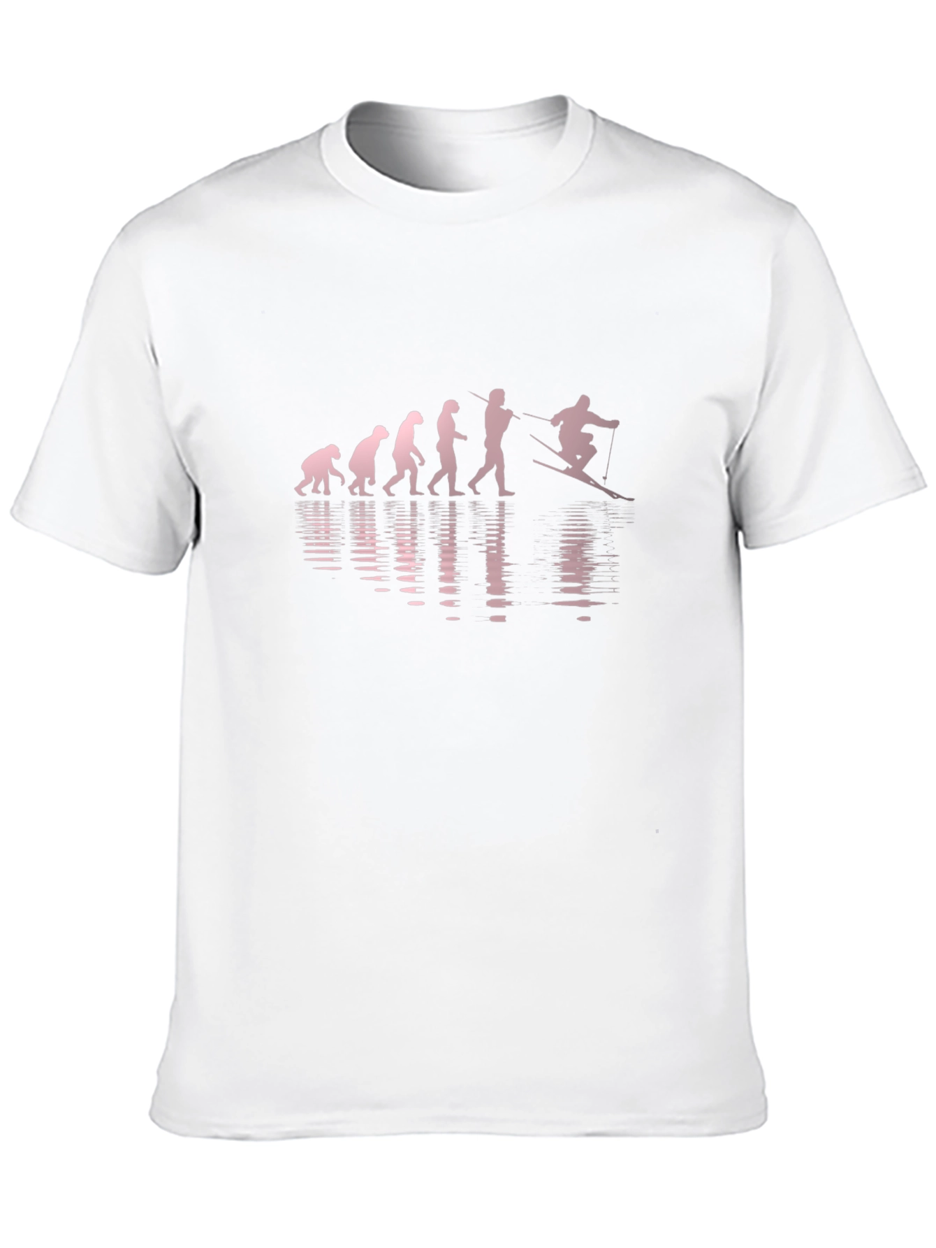 Evolution of Skiing Black T-Shirt