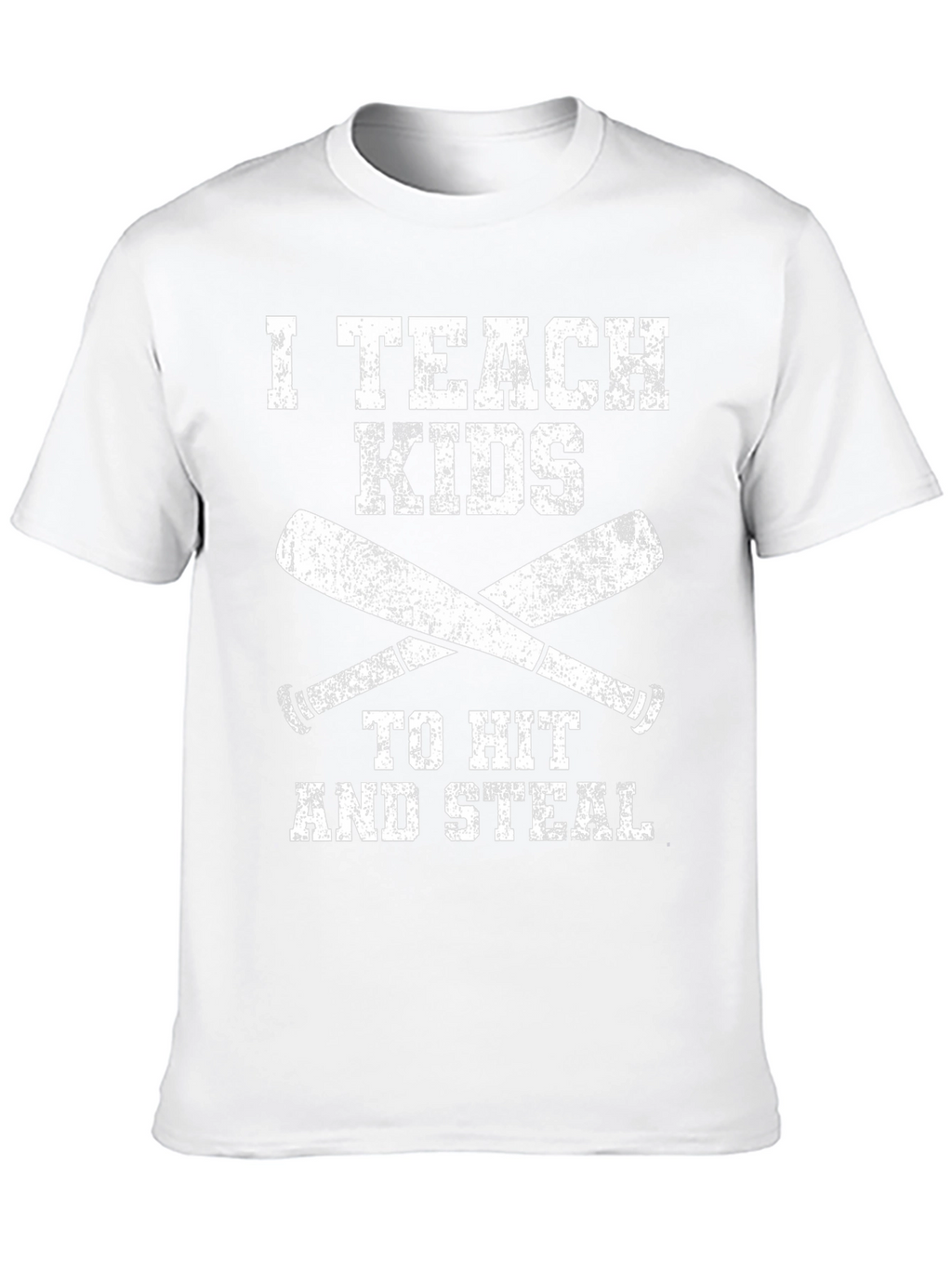 I Teach Kids to Hit and Steal Black T-Shirt