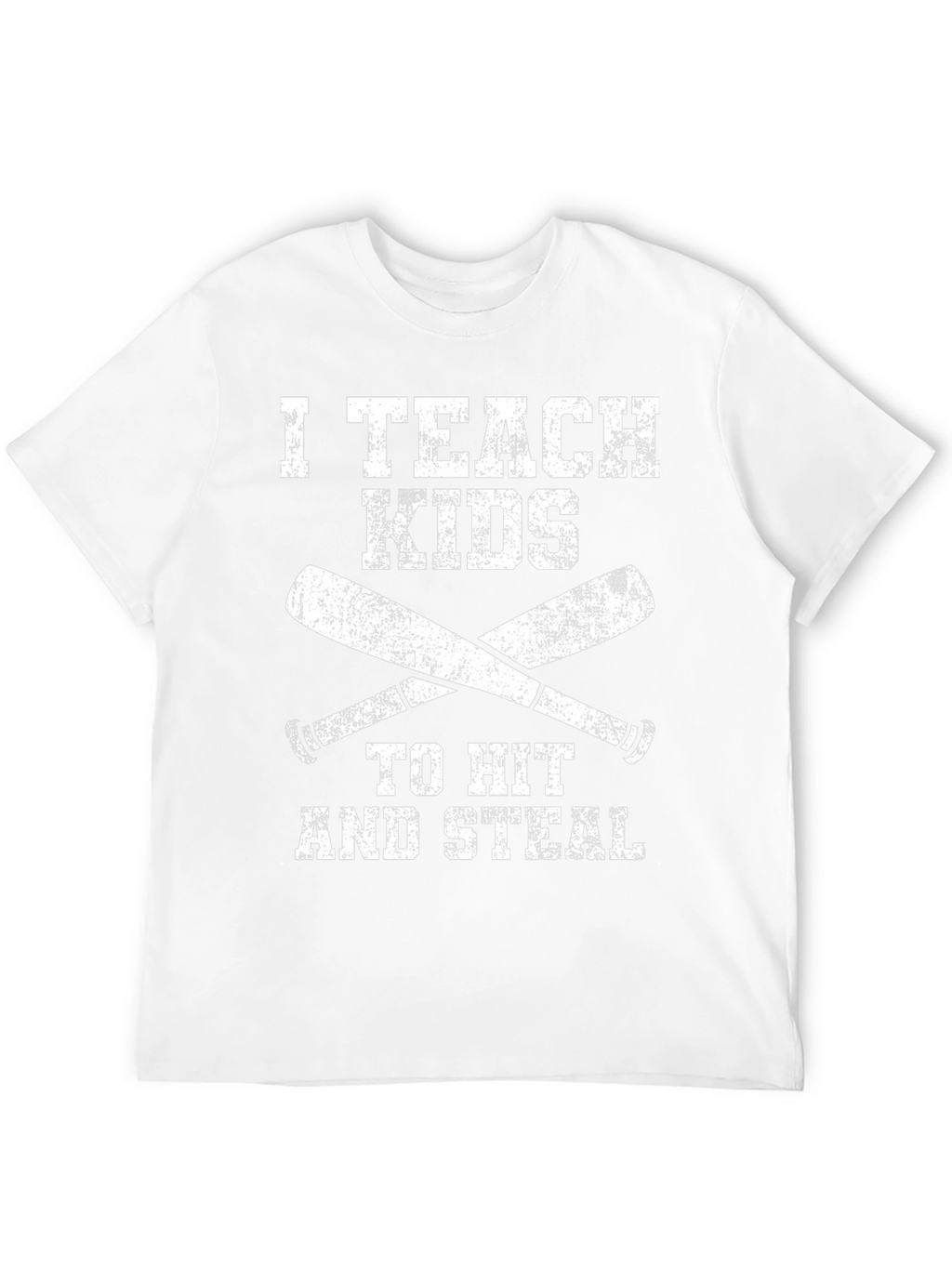 I Teach Kids to Hit and Steal Black T-Shirt