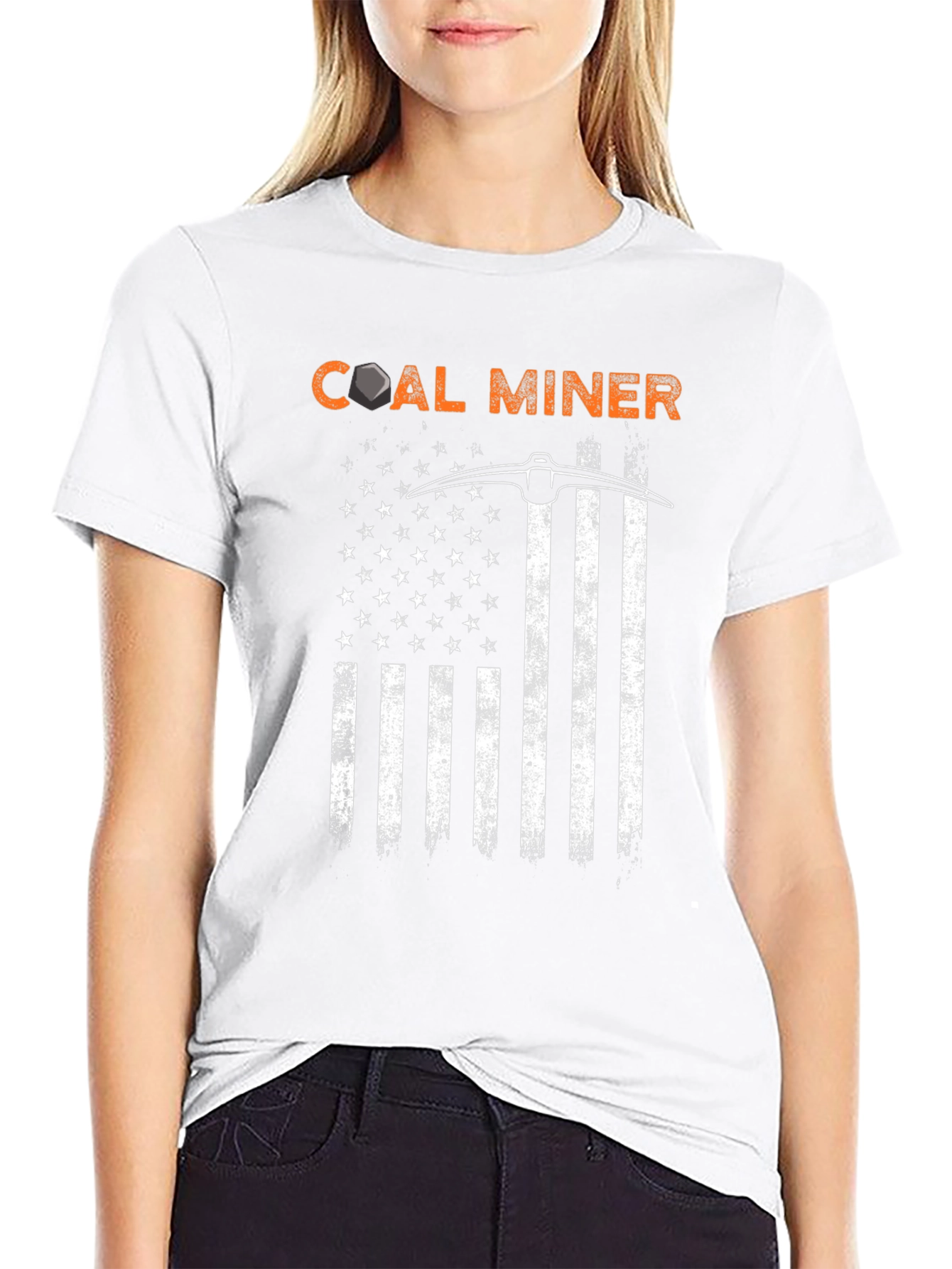 Coal Miner American Flag T-Shirt
