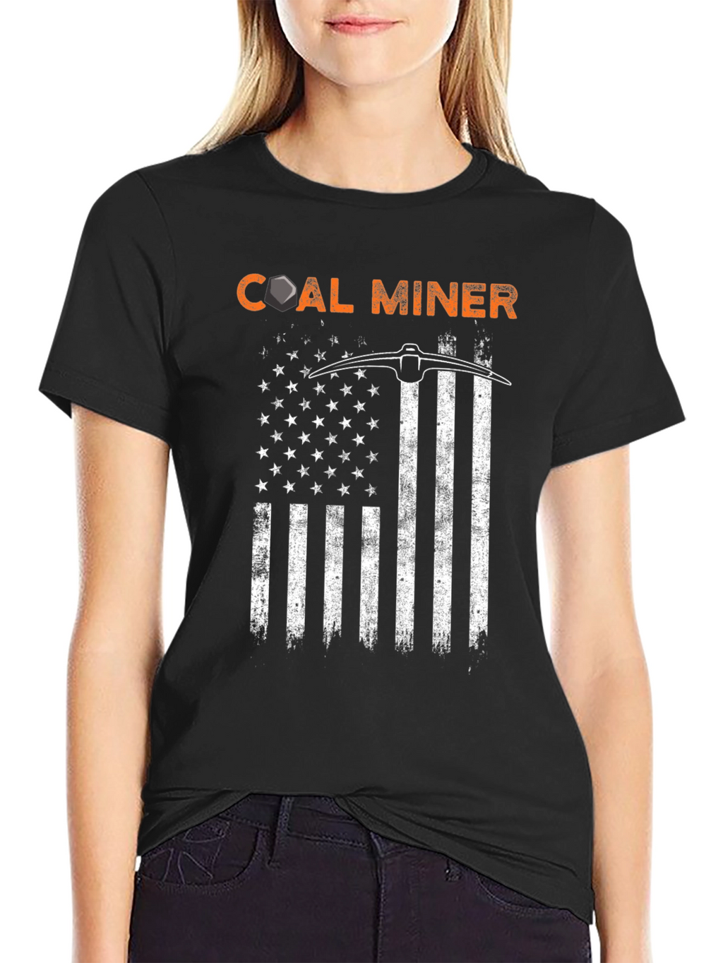 Coal Miner American Flag T-Shirt