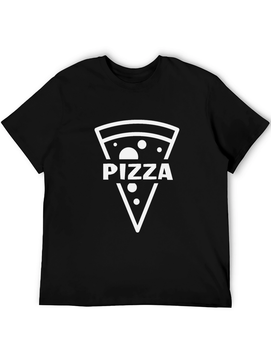 Pizza Slice Graphic T-Shirt - Black