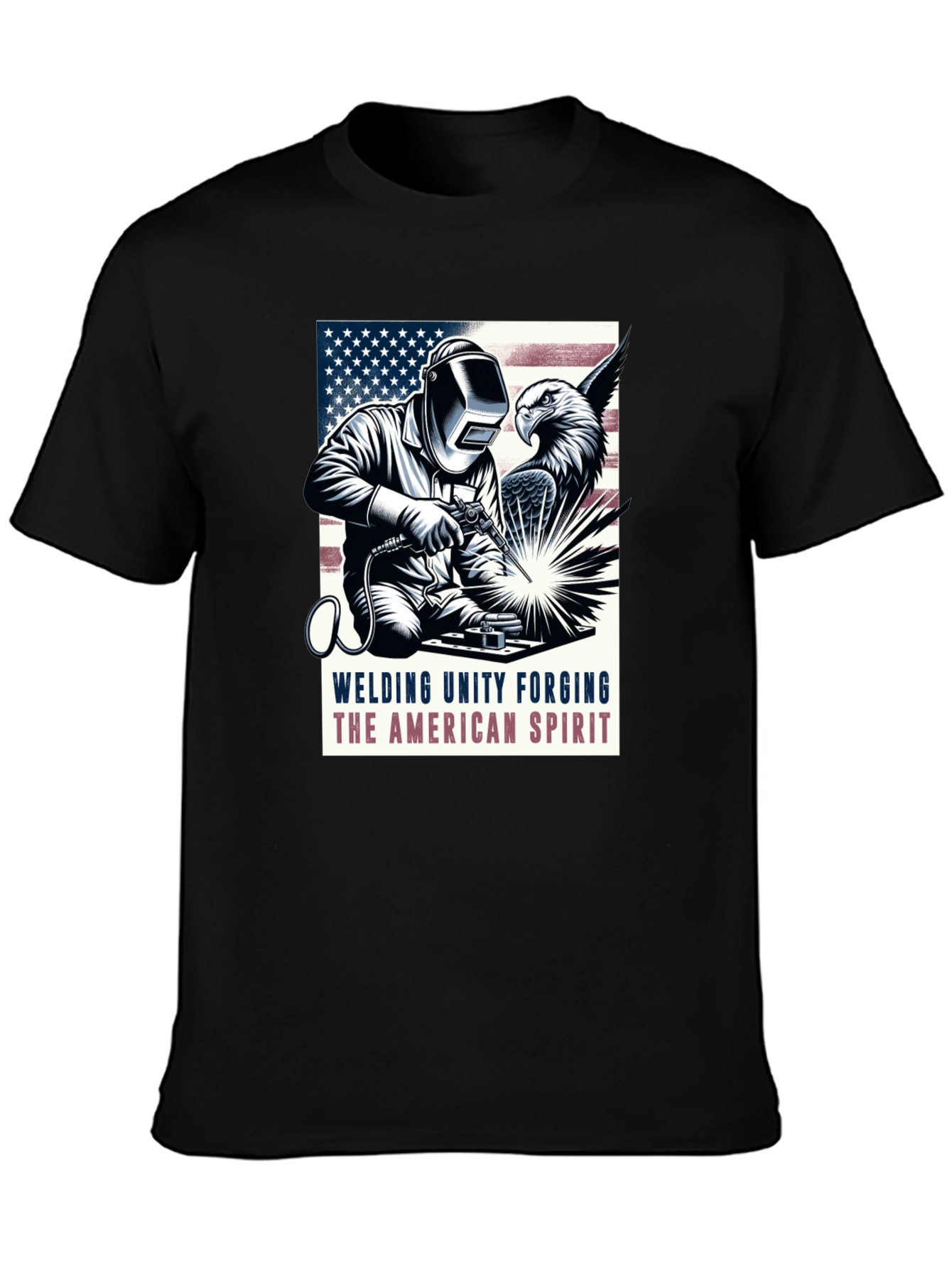 American Spirit Welder Graphic T-Shirt