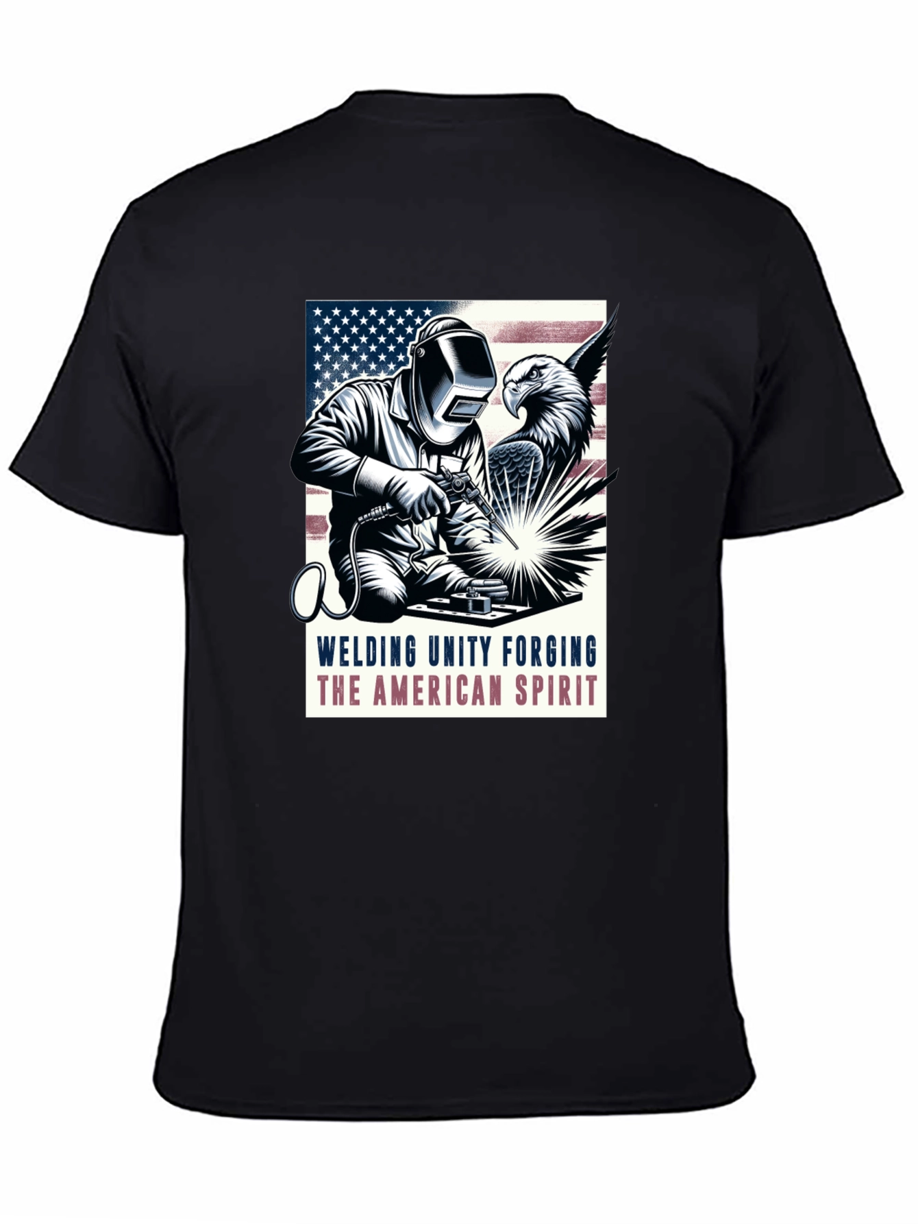 American Spirit Welder Graphic T-Shirt