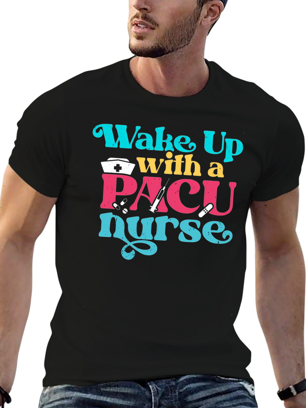 PACU Nurse T-Shirt - Wake Up With a Nurse
