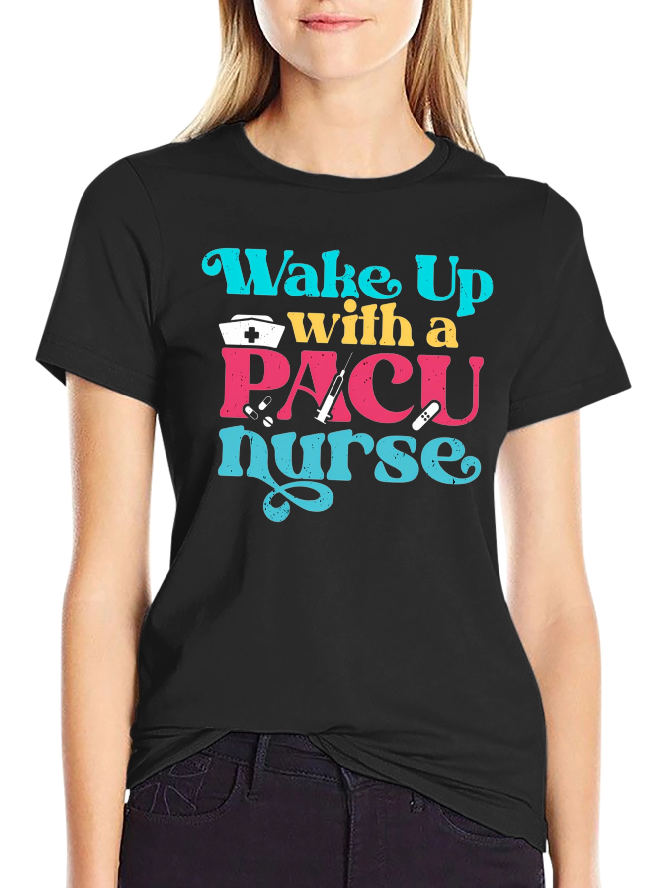 PACU Nurse T-Shirt - Wake Up With a Nurse