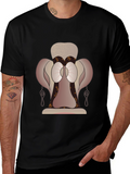 Unique Graphic Print Black T-Shirt