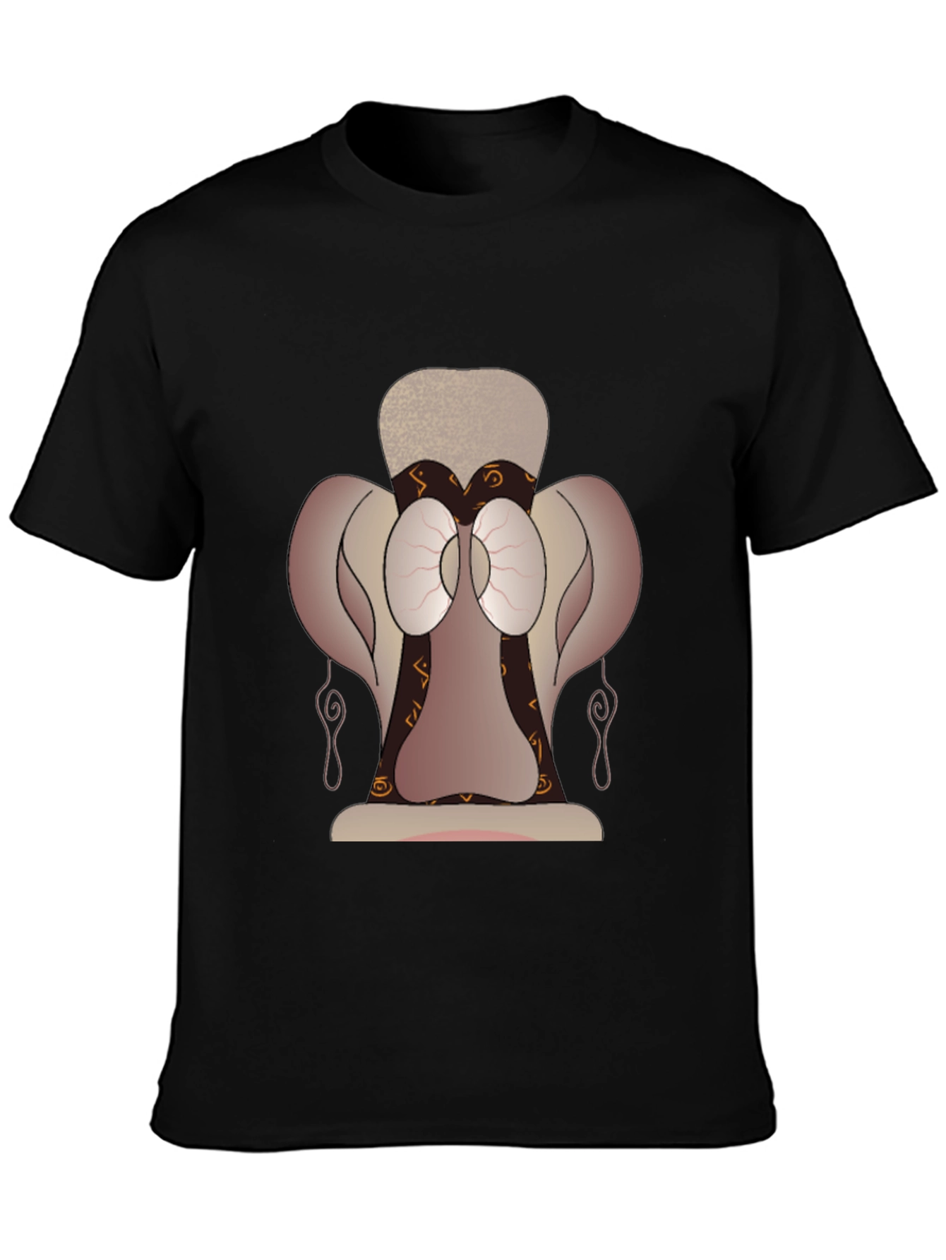 Unique Graphic Print Black T-Shirt